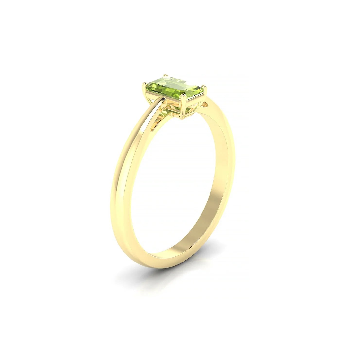 Zenith | 18k Yellow Gold 6 x 4 mm Emerald Peridot Ring