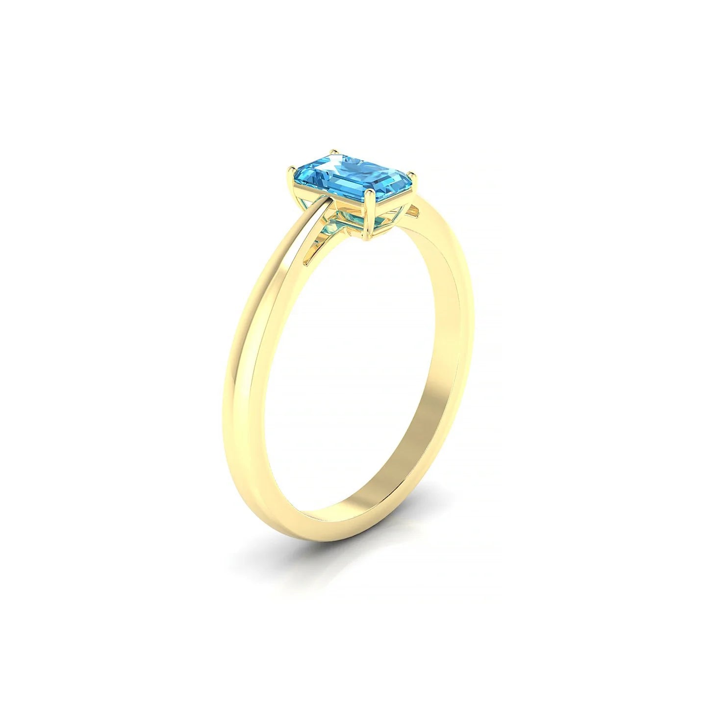 Zenith | 18k Yellow Gold 6 x 4 mm Emerald Topaz Ring