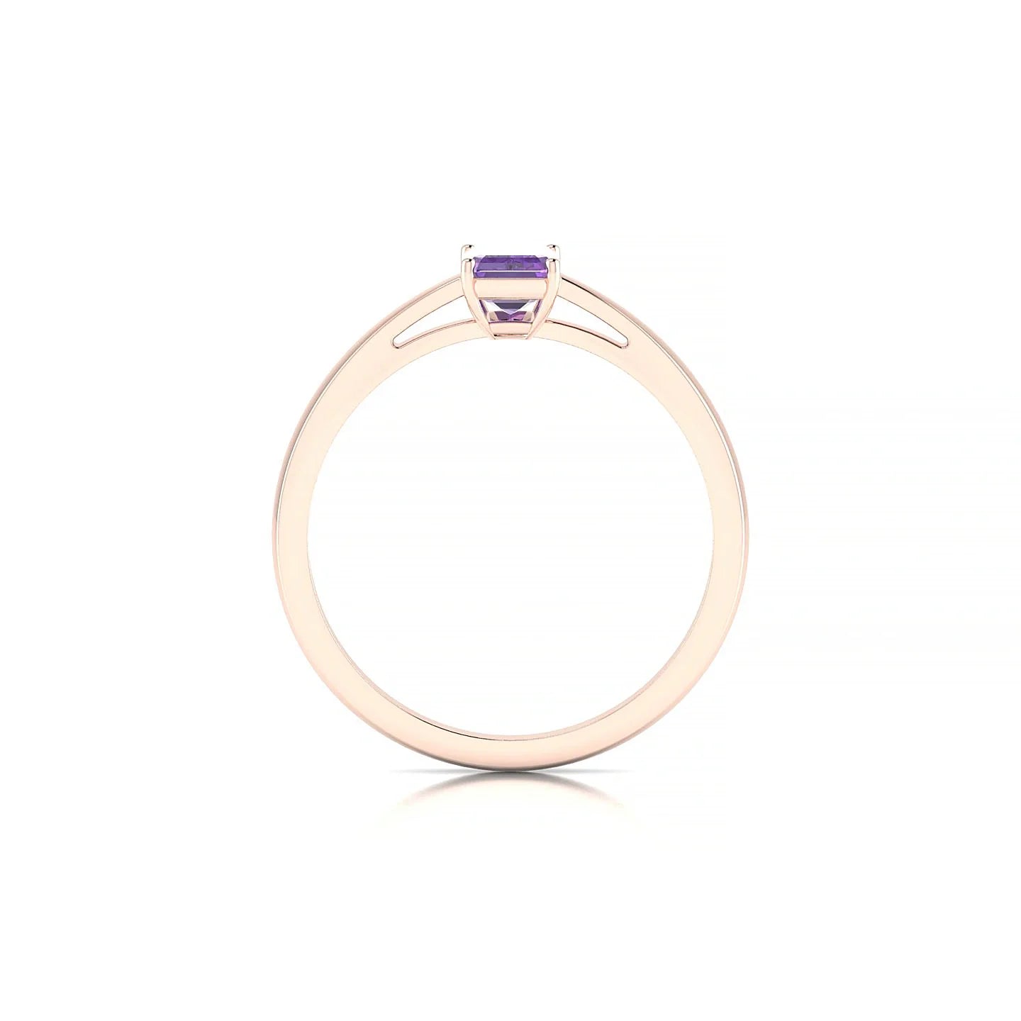 Zenith | 18k Rose Gold 6 x 4 mm Emerald Amethyst Ring