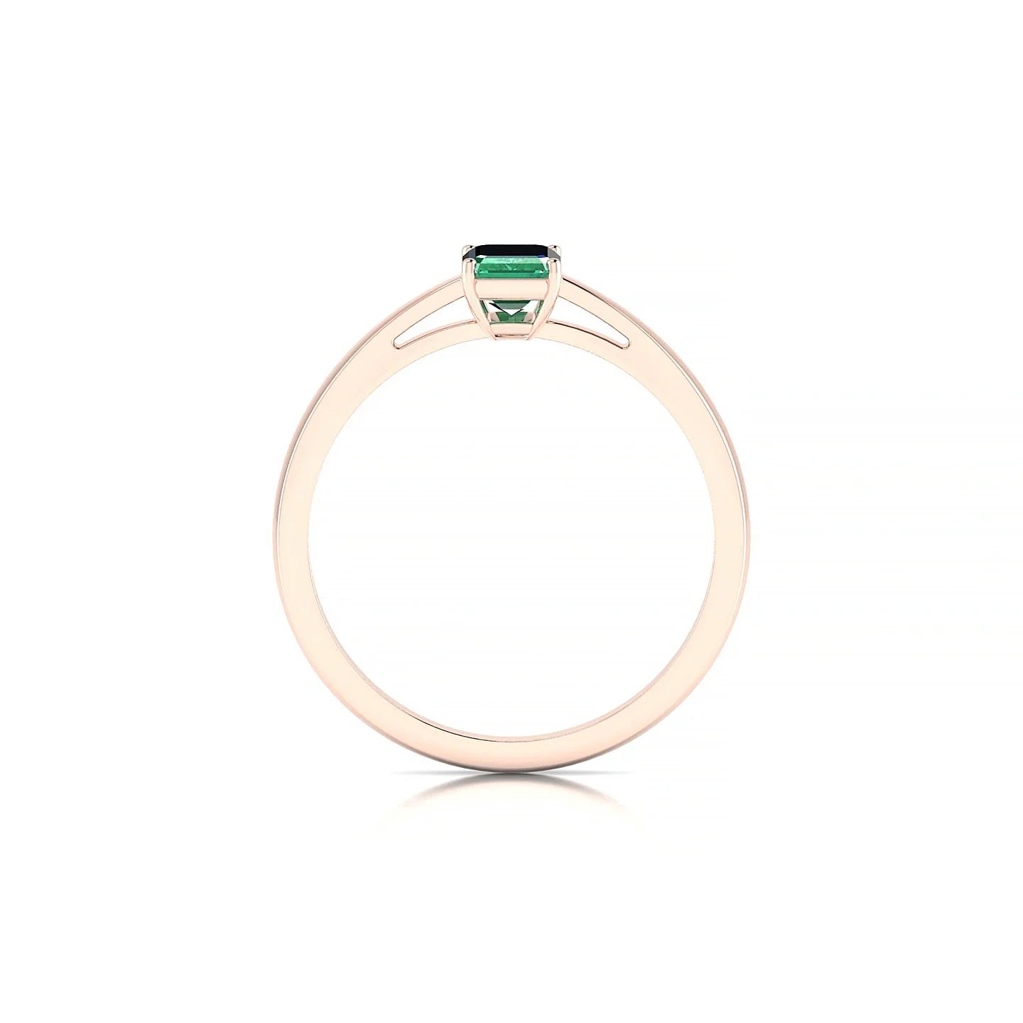 Zenith | 18k Rose Gold 6 x 4 mm Emerald Emerald Ring