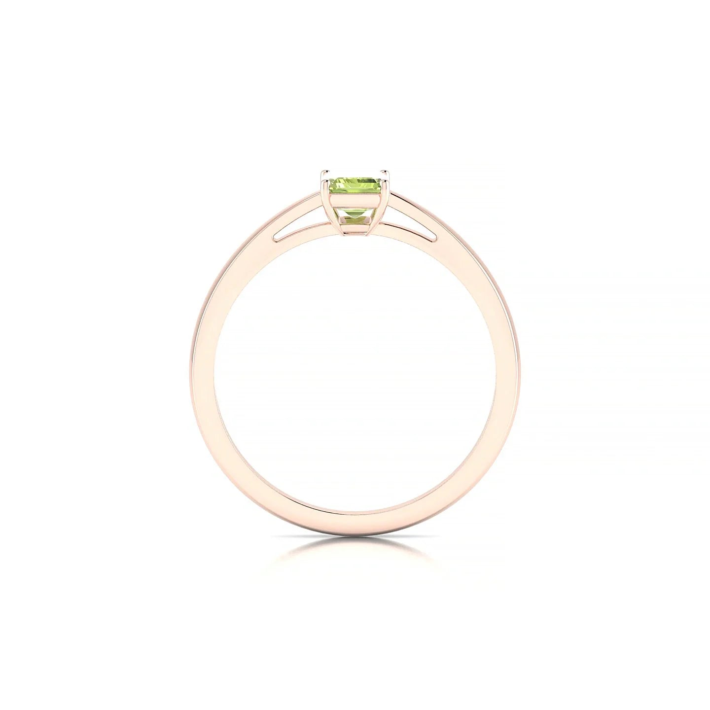 Zenith | 18k Rose Gold 6 x 4 mm Emerald Peridot Ring