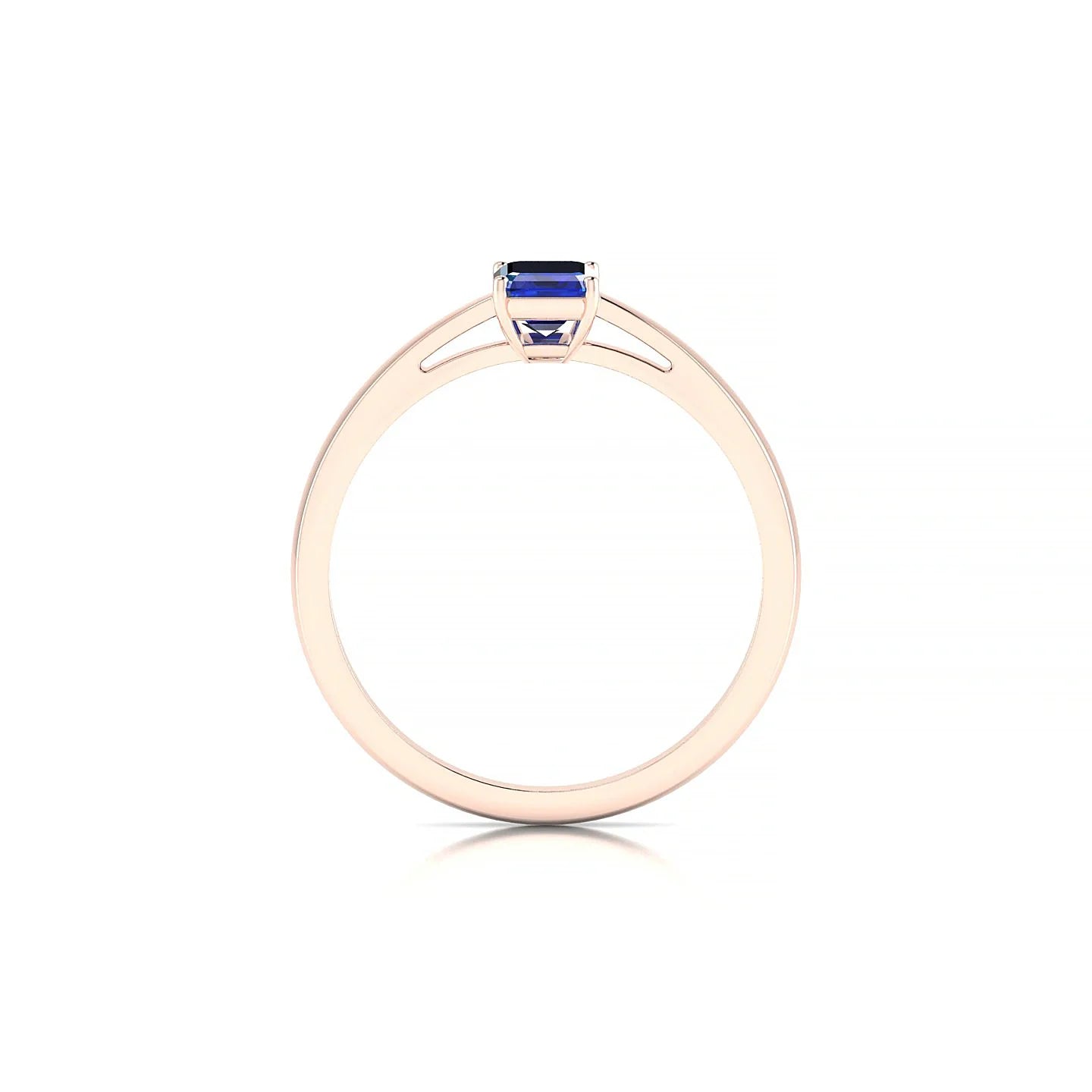 Zenith | 18k Rose Gold 6 x 4 mm Emerald Sapphire Ring