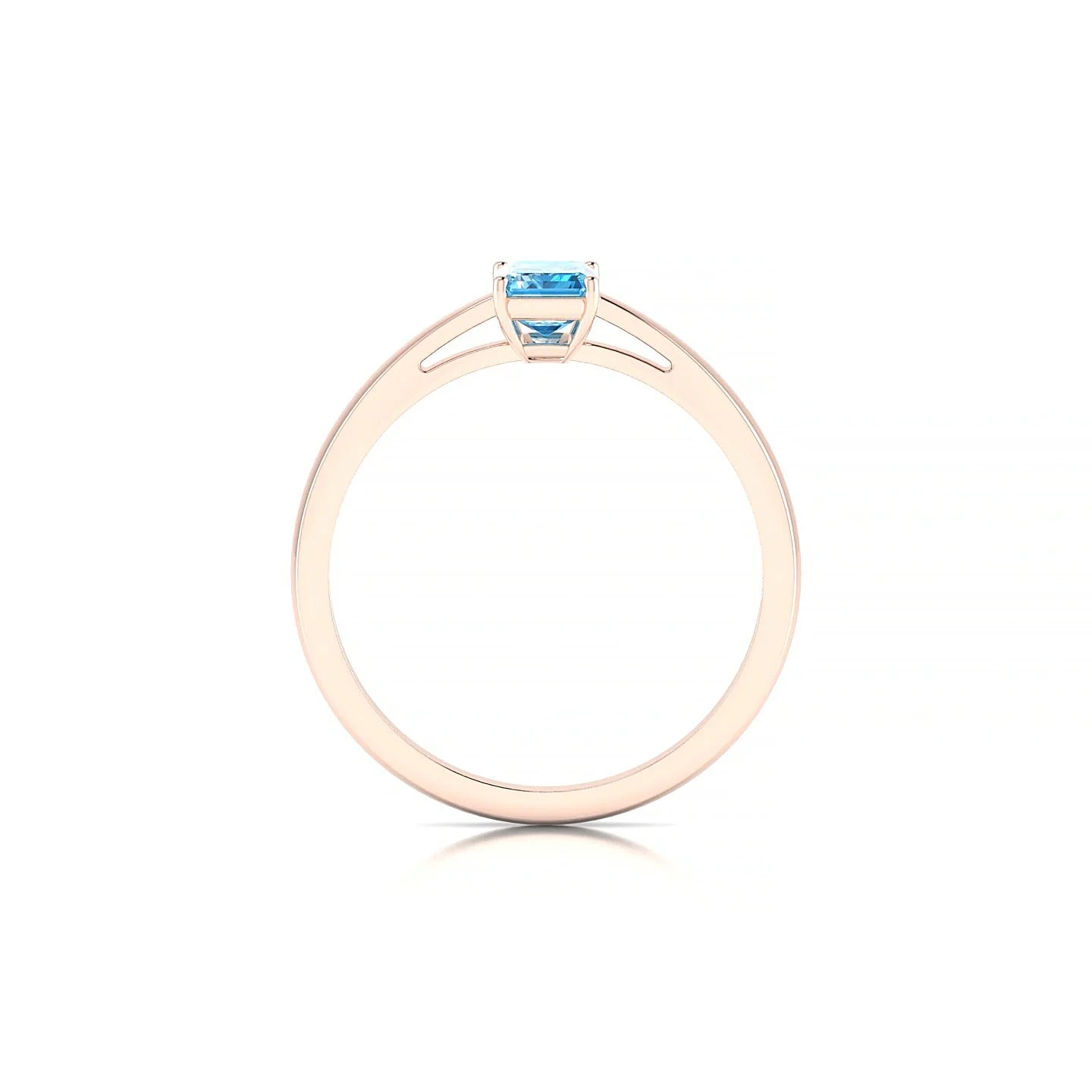 Zenith | 18k Rose Gold 6 x 4 mm Emerald Topaz Ring