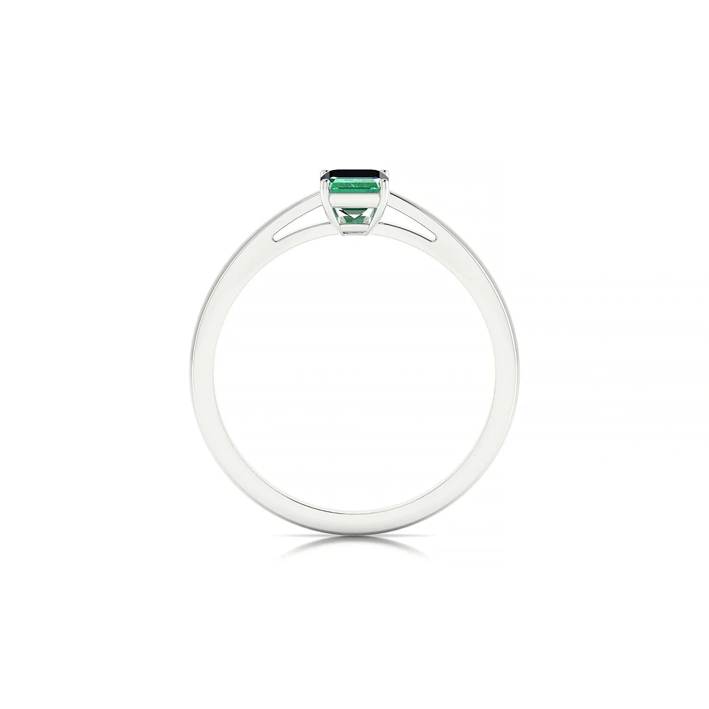Zenith | 18k White Gold 6 x 4 mm Emerald Emerald Ring