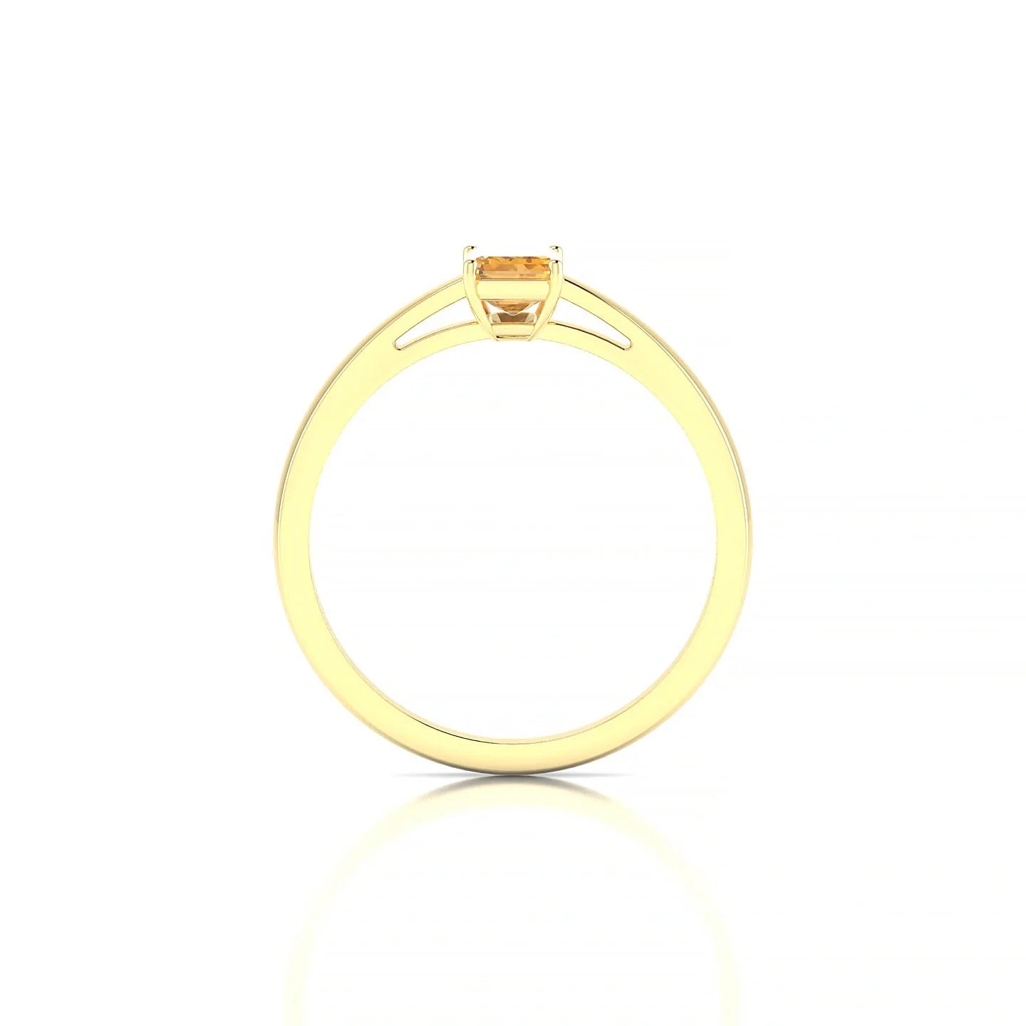 Zenith | 18k Yellow Gold 6 x 4 mm Emerald Citrine Ring