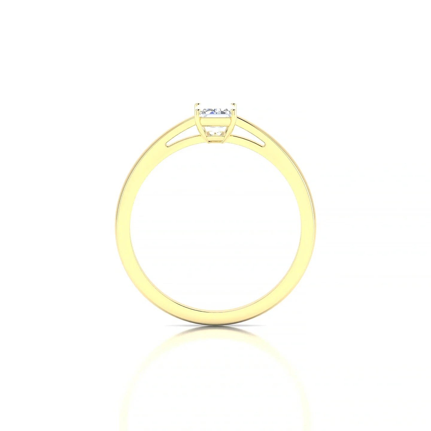 Zenith | 18k Yellow Gold 6 x 4 mm Emerald Diamond Ring
