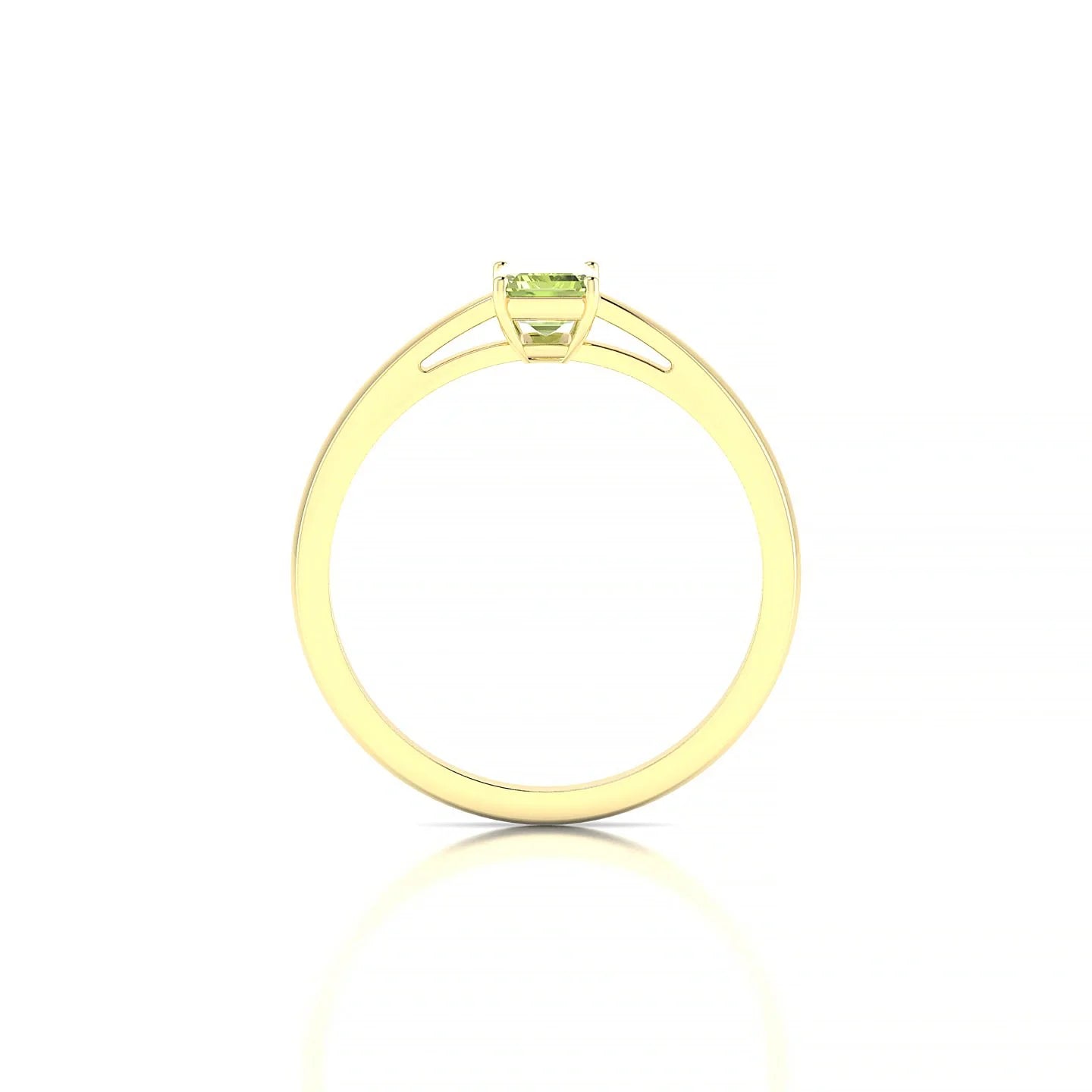 Zenith | 18k Yellow Gold 6 x 4 mm Emerald Peridot Ring