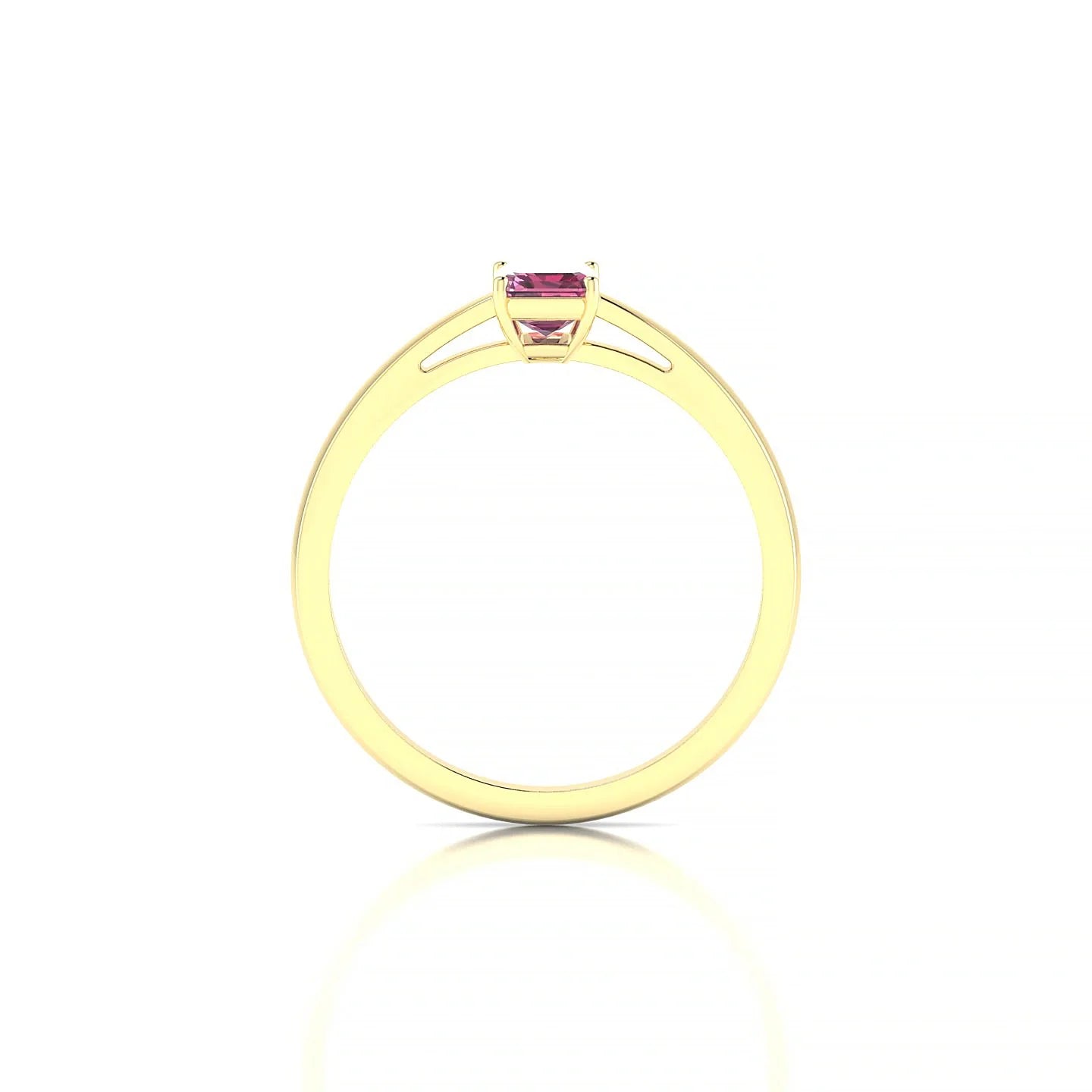 Zenith | 18k Yellow Gold 6 x 4 mm Emerald Rhodolite Ring