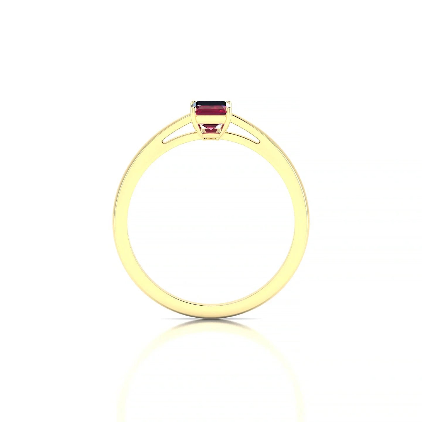 Zenith | 18k Yellow Gold 6 x 4 mm Emerald Ruby Ring