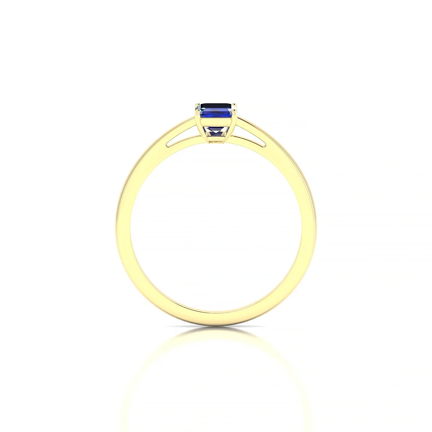Zenith | 18k Yellow Gold 6 x 4 mm Emerald Sapphire Ring