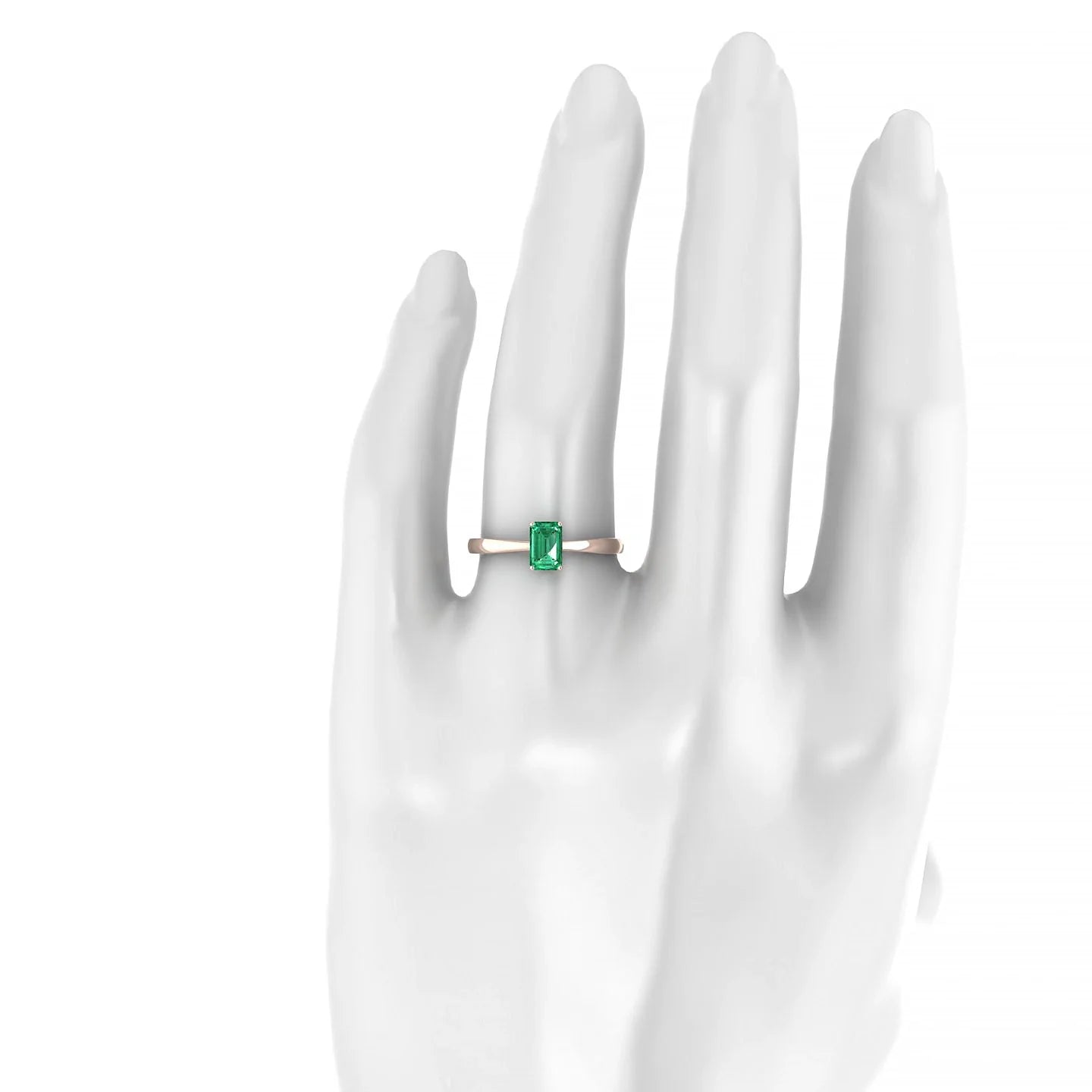 Zenith | 18k Rose Gold 6 x 4 mm Emerald Emerald Ring