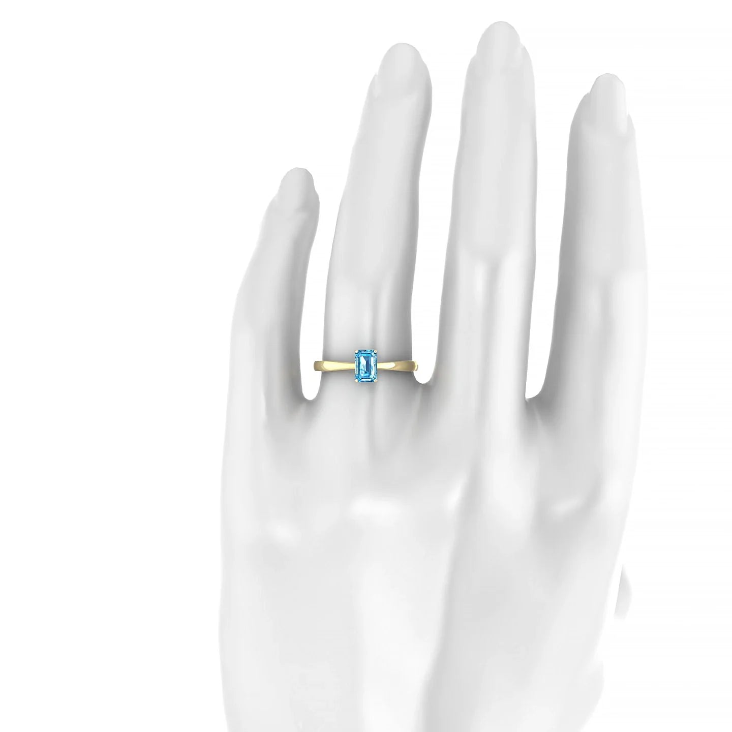 Zenith | 18k Yellow Gold 6 x 4 mm Emerald Topaz Ring