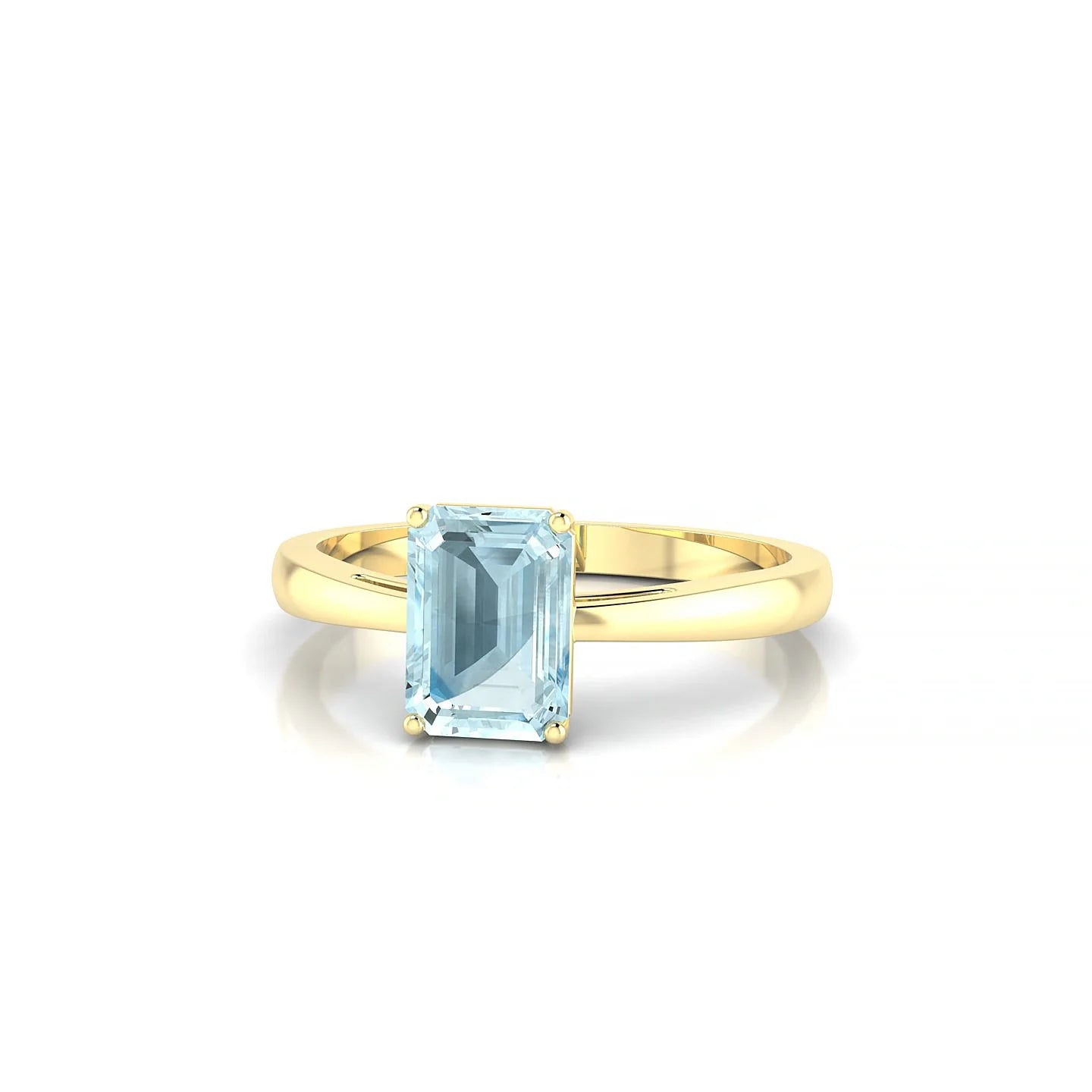 Zenith | 18k Yellow Gold 7 x 5 mm Emerald Aquamarine Ring