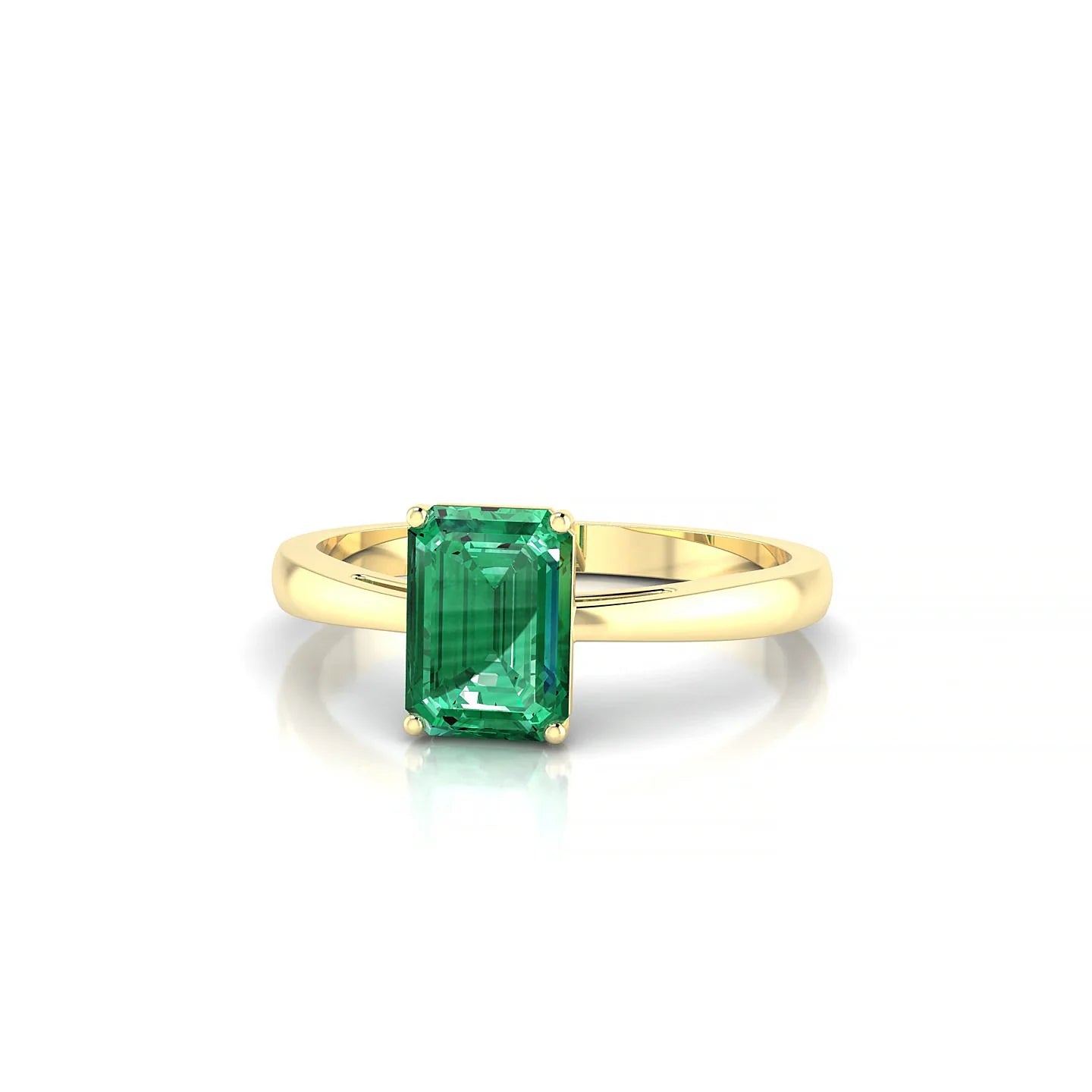 Zenith | 18k Yellow Gold 7 x 5 mm Emerald Emerald Ring