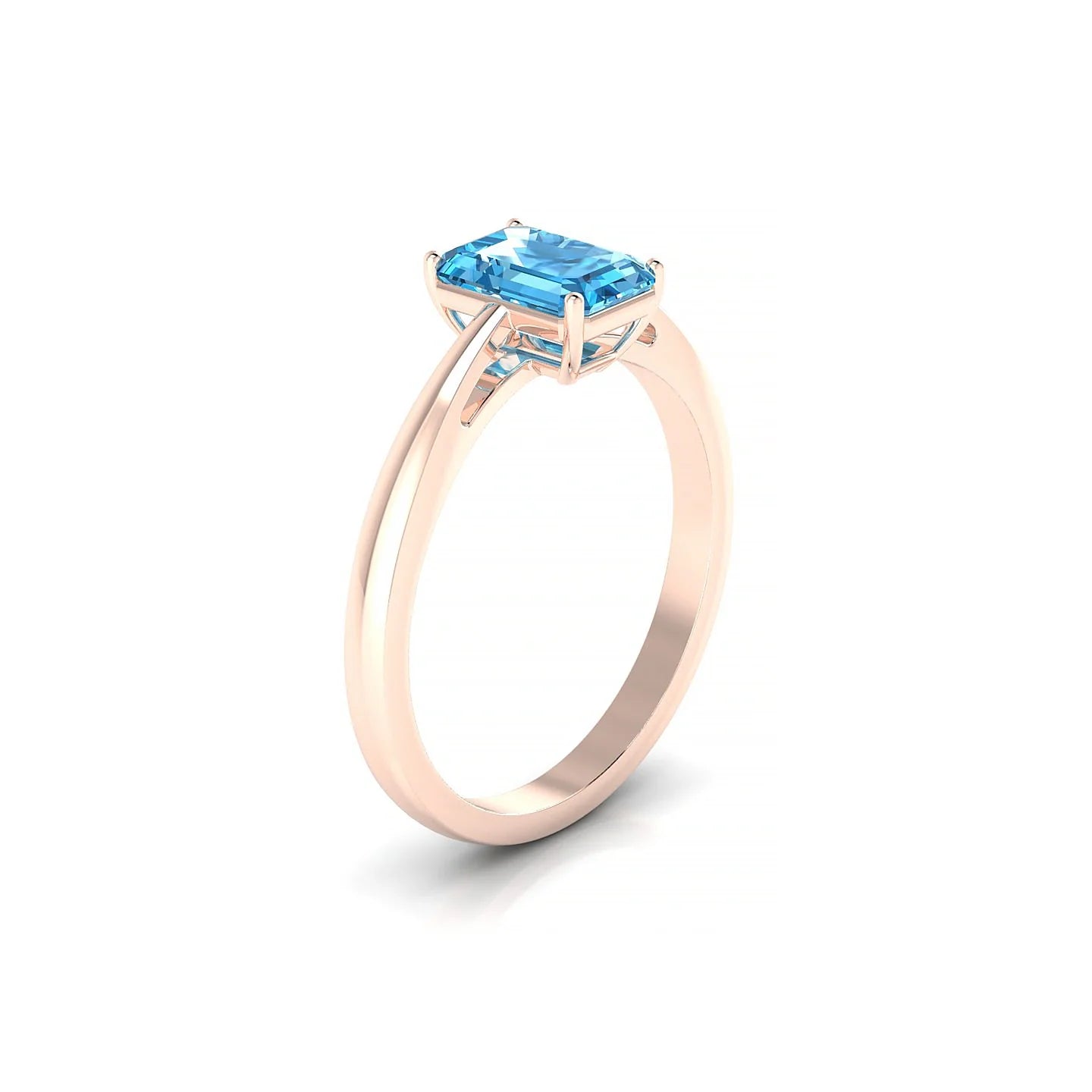 Zenith | 18k Rose Gold 7 x 5 mm Emerald Topaz Ring