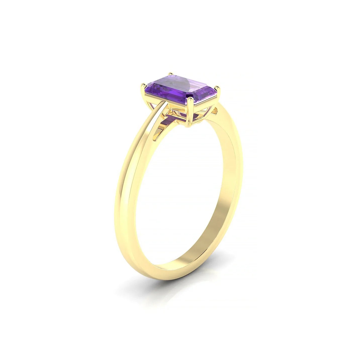 Zenith | 18k Yellow Gold 7 x 5 mm Emerald Amethyst Ring