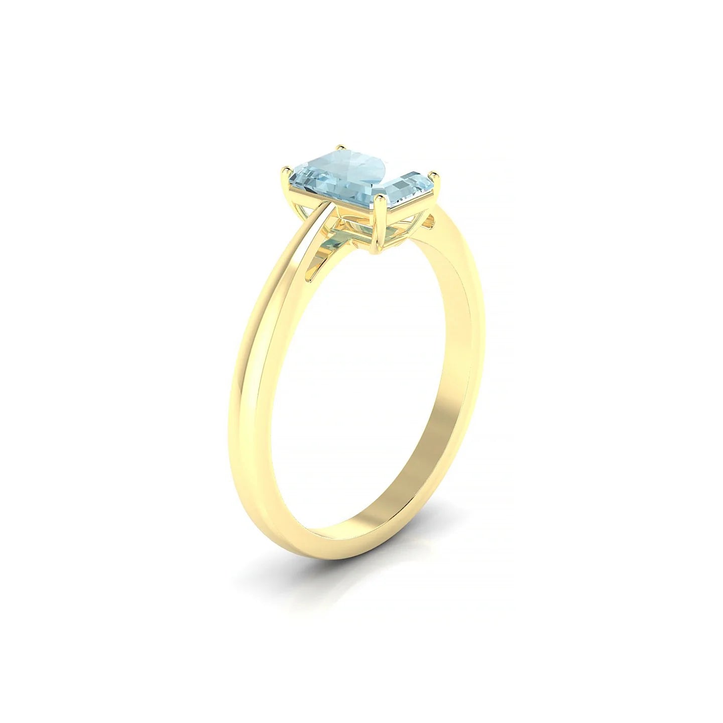 Zenith | 18k Yellow Gold 7 x 5 mm Emerald Aquamarine Ring