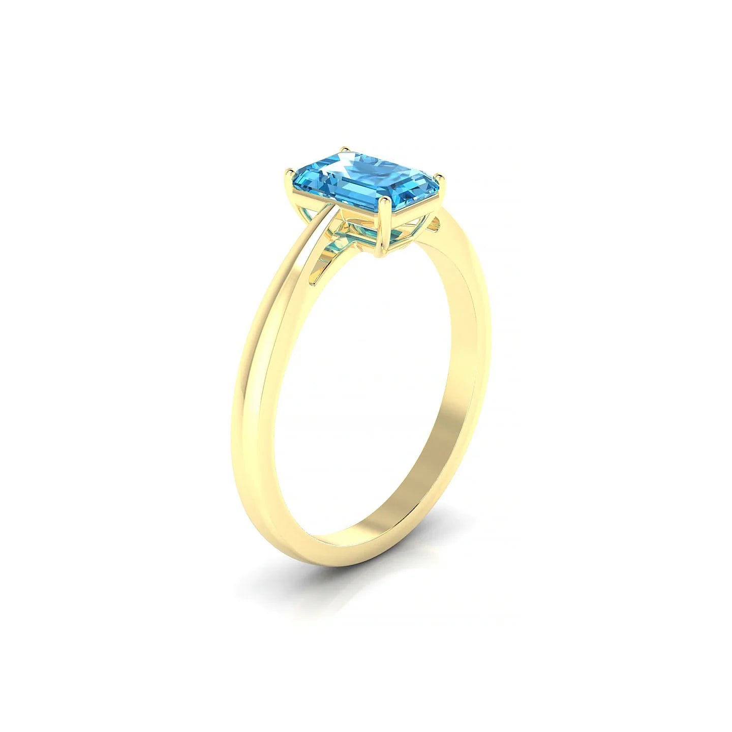 Zenith | 18k Yellow Gold 7 x 5 mm Emerald Topaz Ring