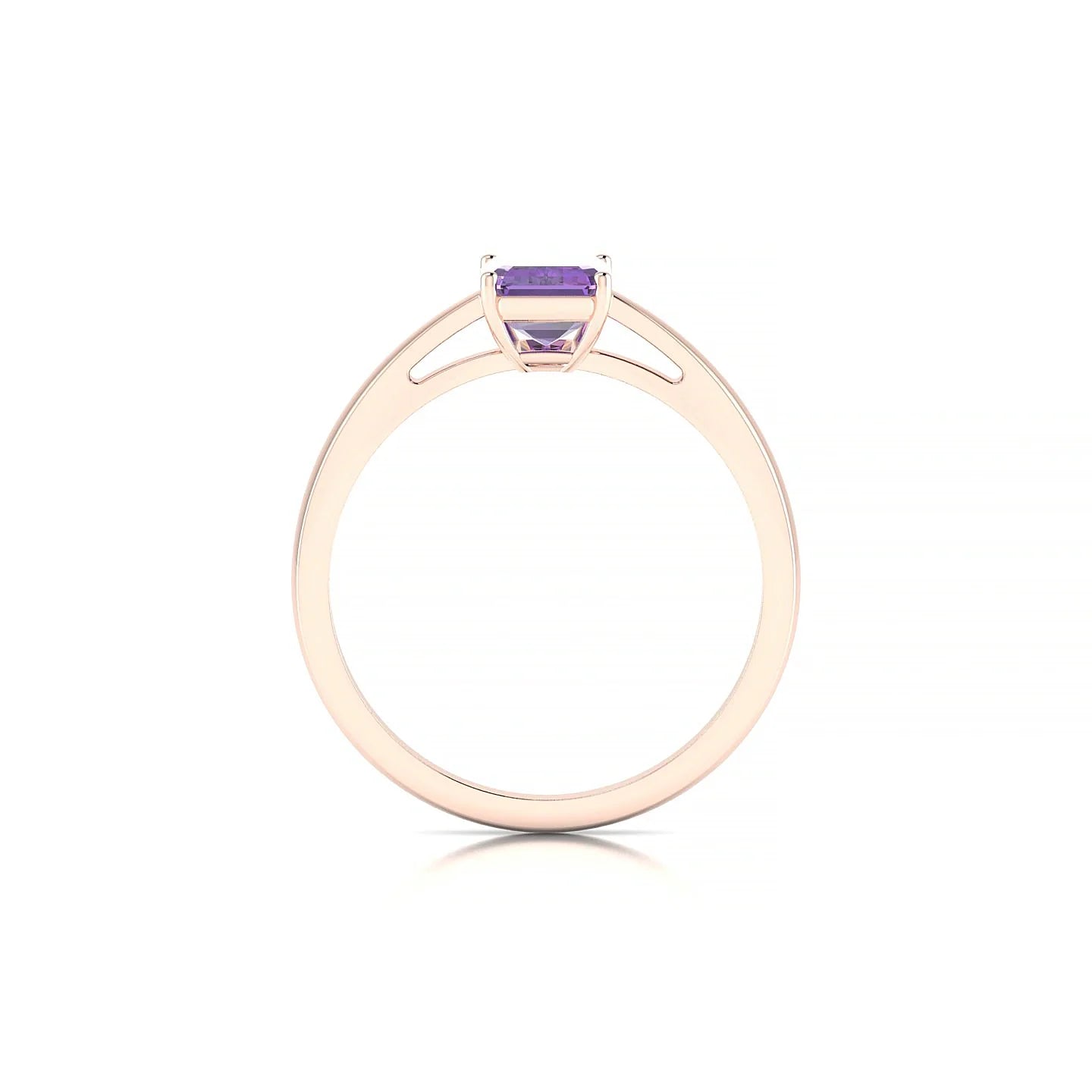 Zenith | 18k Rose Gold 7 x 5 mm Emerald Amethyst Ring