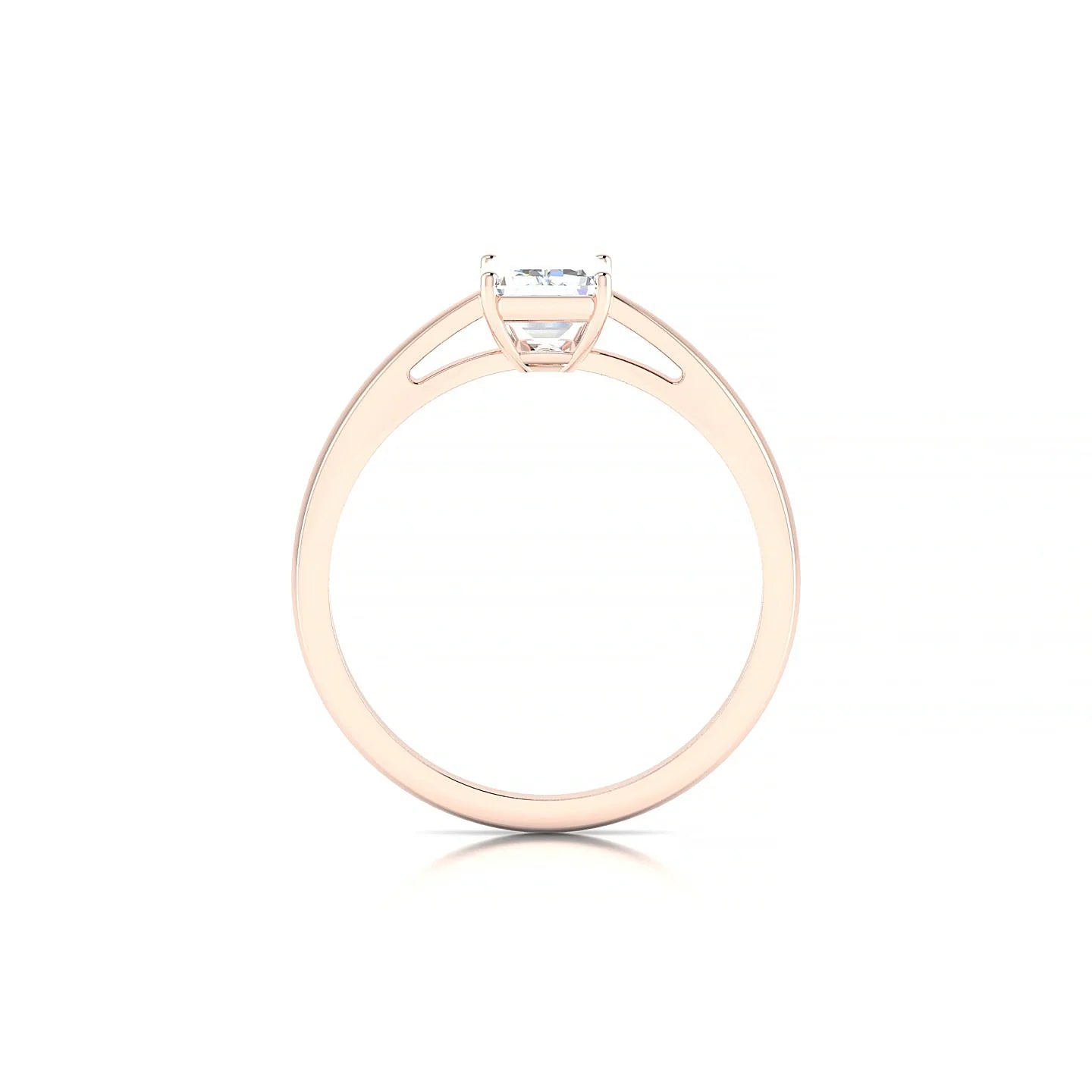 Zenith | 18k Rose Gold 7 x 5 mm Emerald Diamond Ring