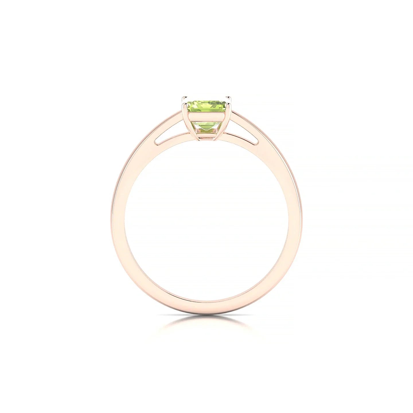 Zenith | 18k Rose Gold 7 x 5 mm Emerald Peridot Ring