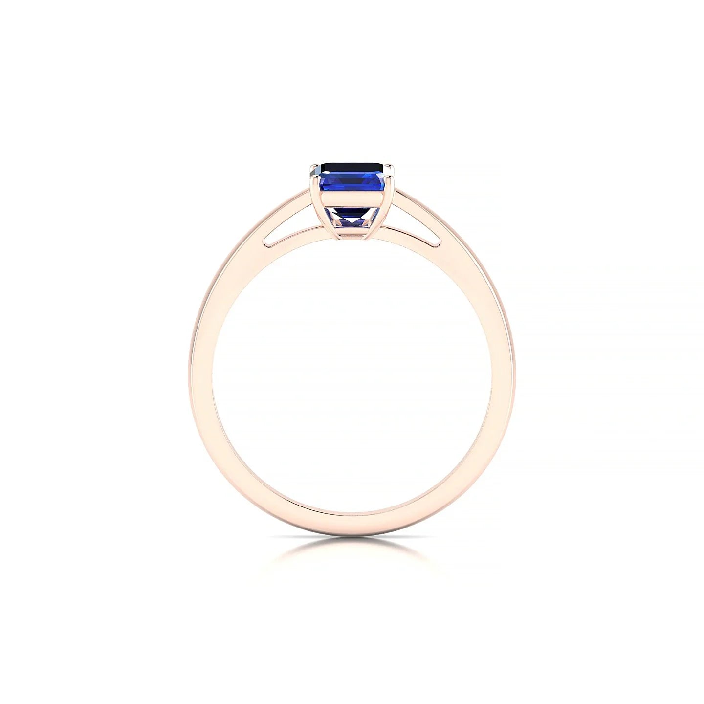Zenith | 18k Rose Gold 7 x 5 mm Emerald Sapphire Ring