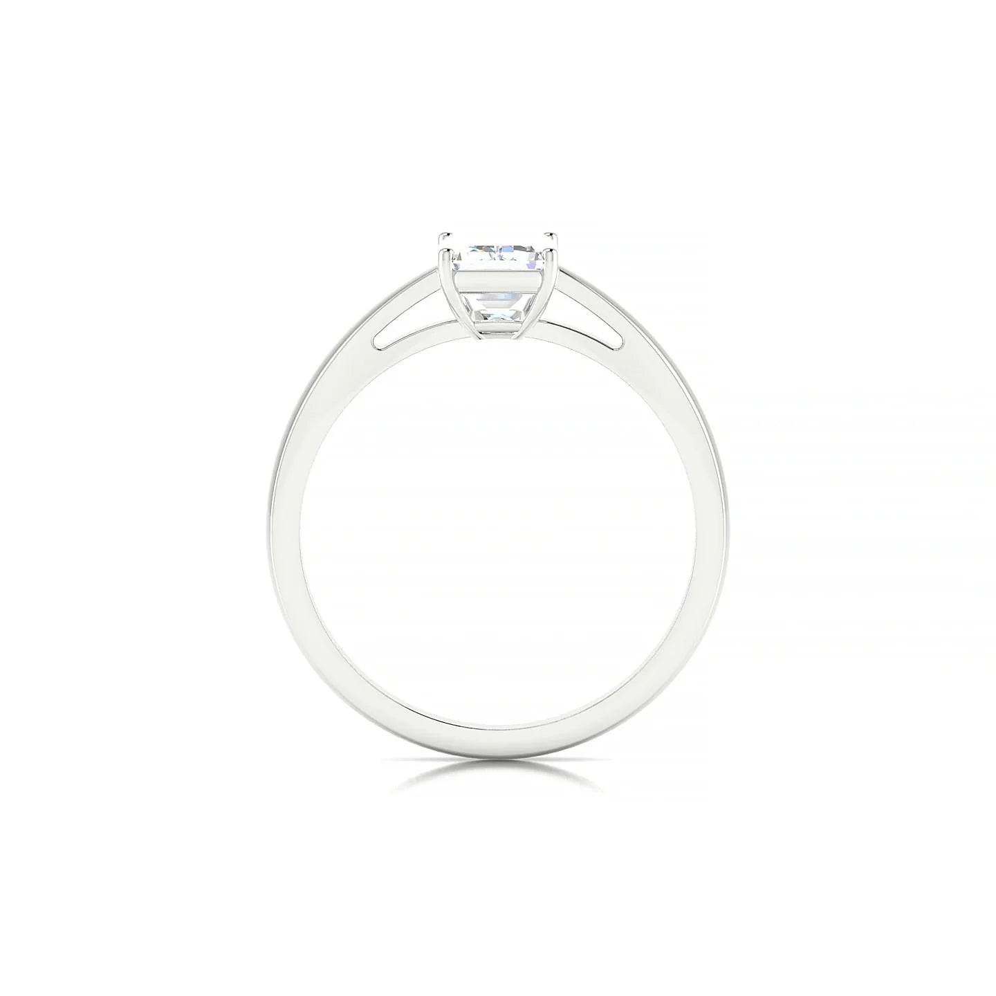 Zenith | 18k White Gold 7 x 5 mm Emerald Diamond Ring