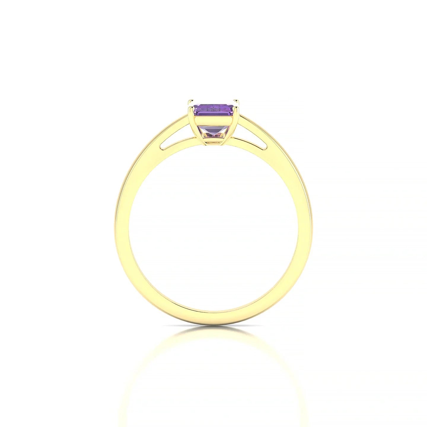 Zenith | 18k Yellow Gold 7 x 5 mm Emerald Amethyst Ring