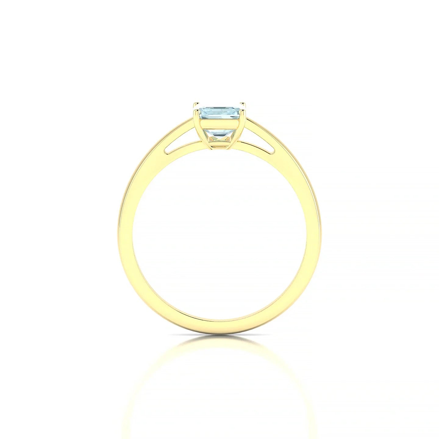 Zenith | 18k Yellow Gold 7 x 5 mm Emerald Aquamarine Ring