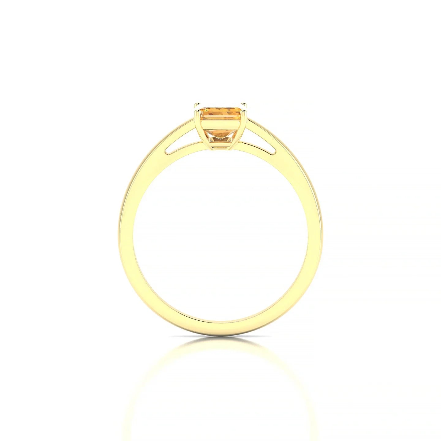 Zenith | 18k Yellow Gold 7 x 5 mm Emerald Citrine Ring