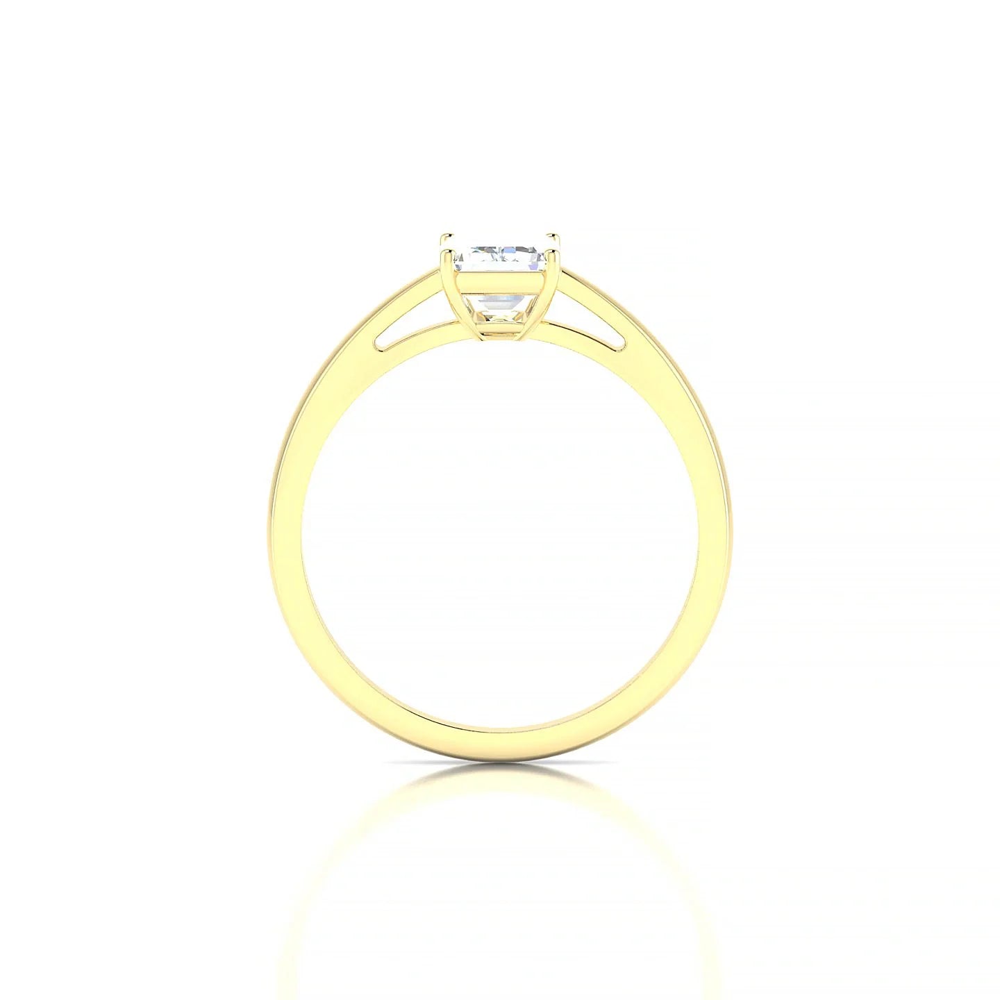 Zenith | 18k Yellow Gold 7 x 5 mm Emerald Diamond Ring