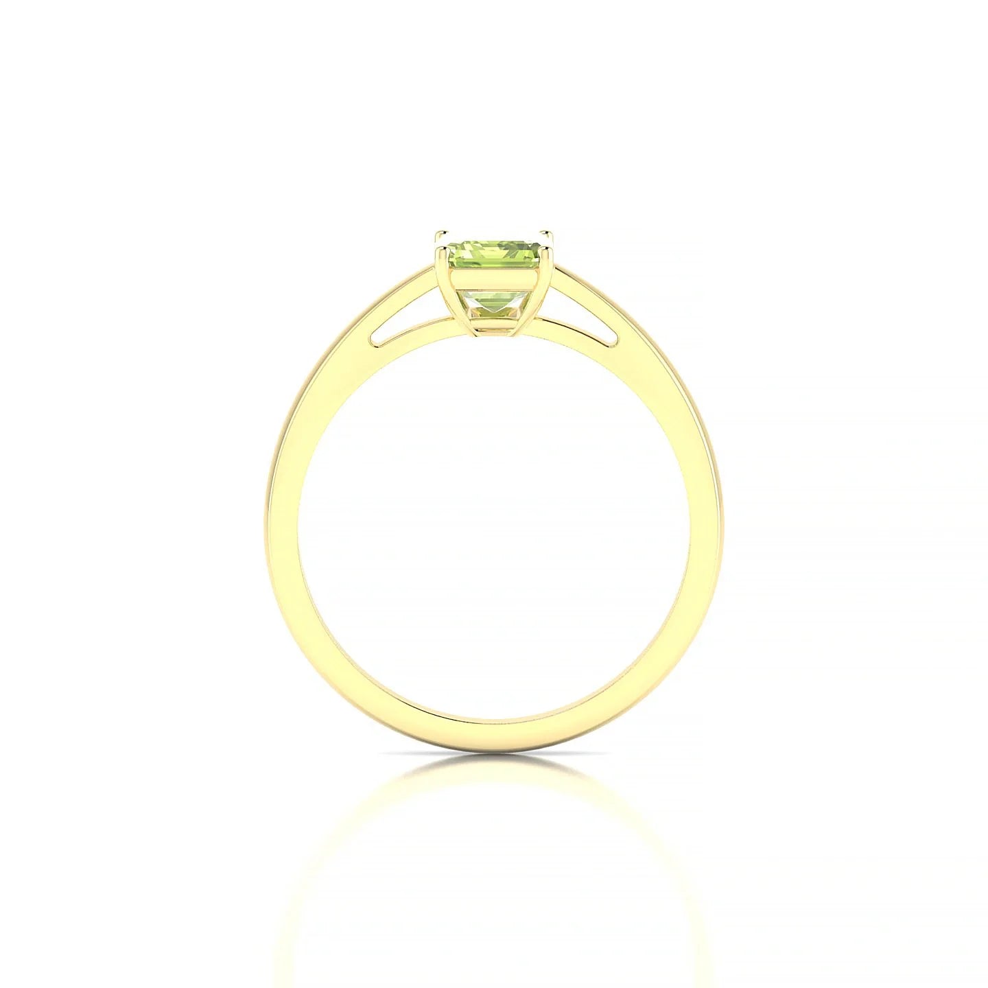 Zenith | 18k Yellow Gold 7 x 5 mm Emerald Peridot Ring