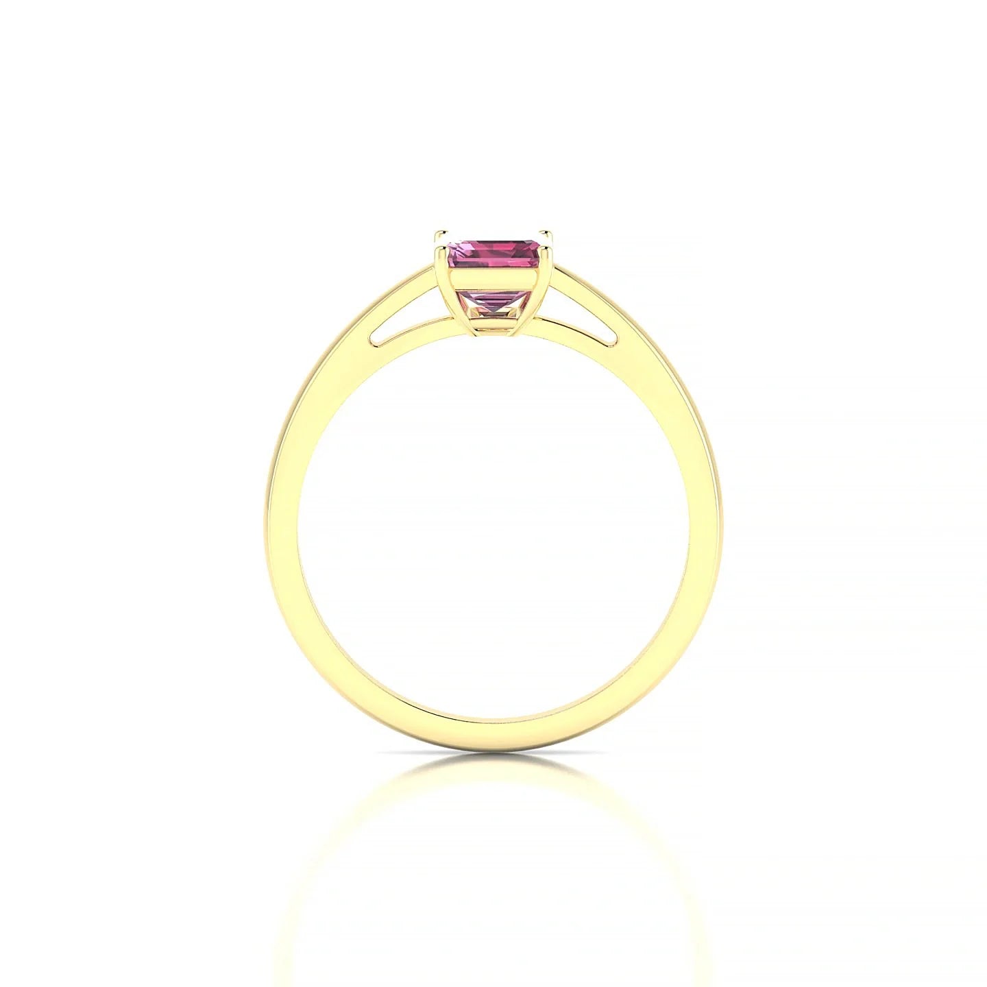 Zenith | 18k Yellow Gold 7 x 5 mm Emerald Rhodolite Ring