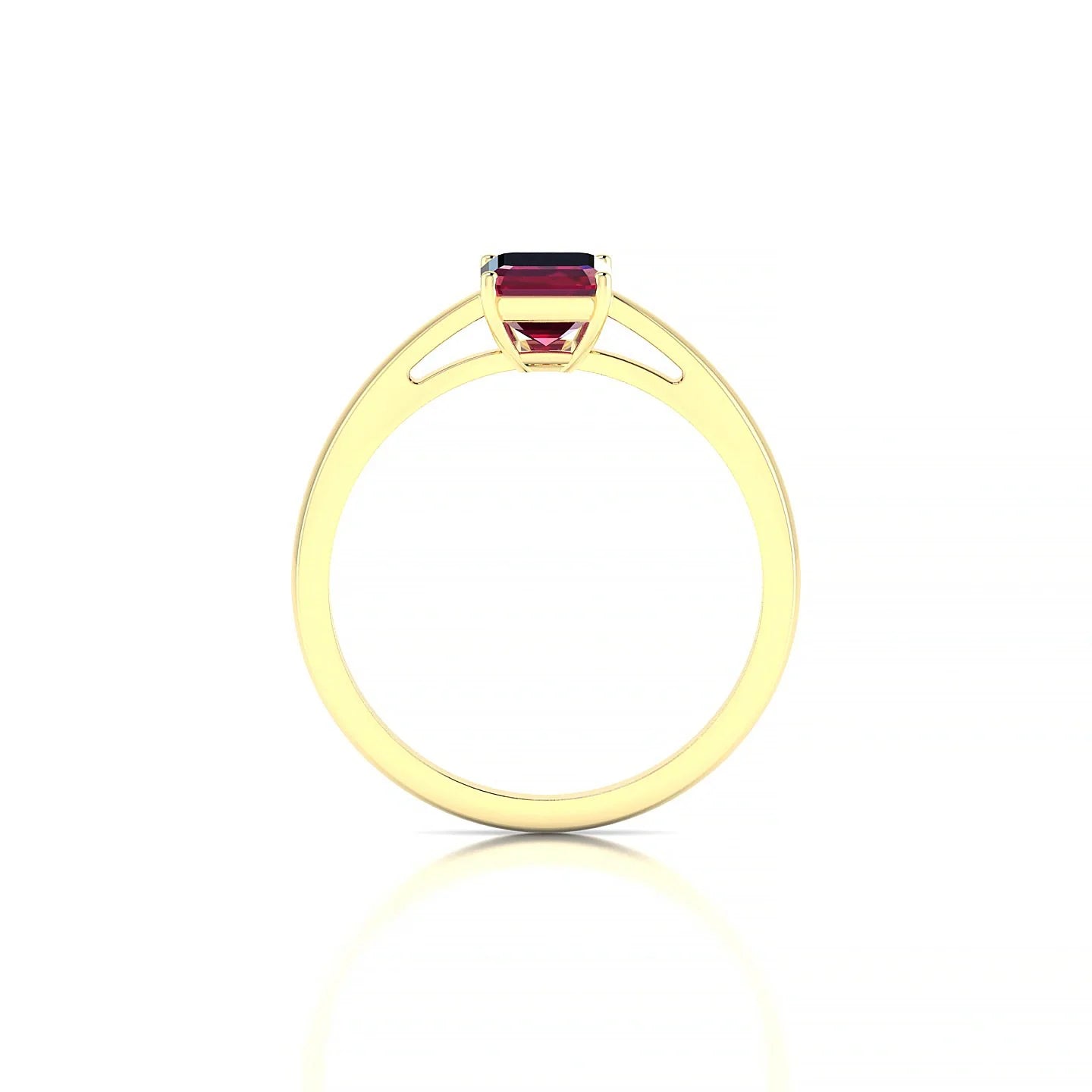 Zenith | 18k Yellow Gold 7 x 5 mm Emerald Ruby Ring
