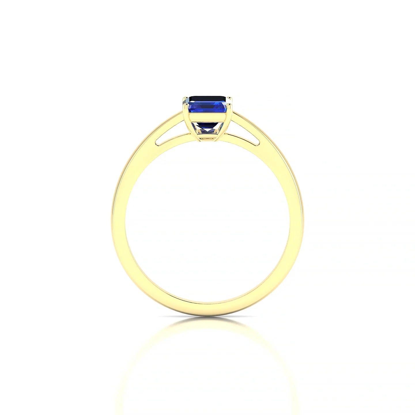 Zenith | 18k Yellow Gold 7 x 5 mm Emerald Sapphire Ring
