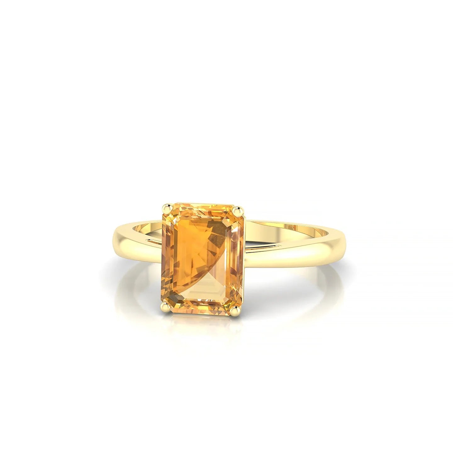 Zenith | 18k Yellow Gold 8 x 6 mm Emerald Citrine Ring