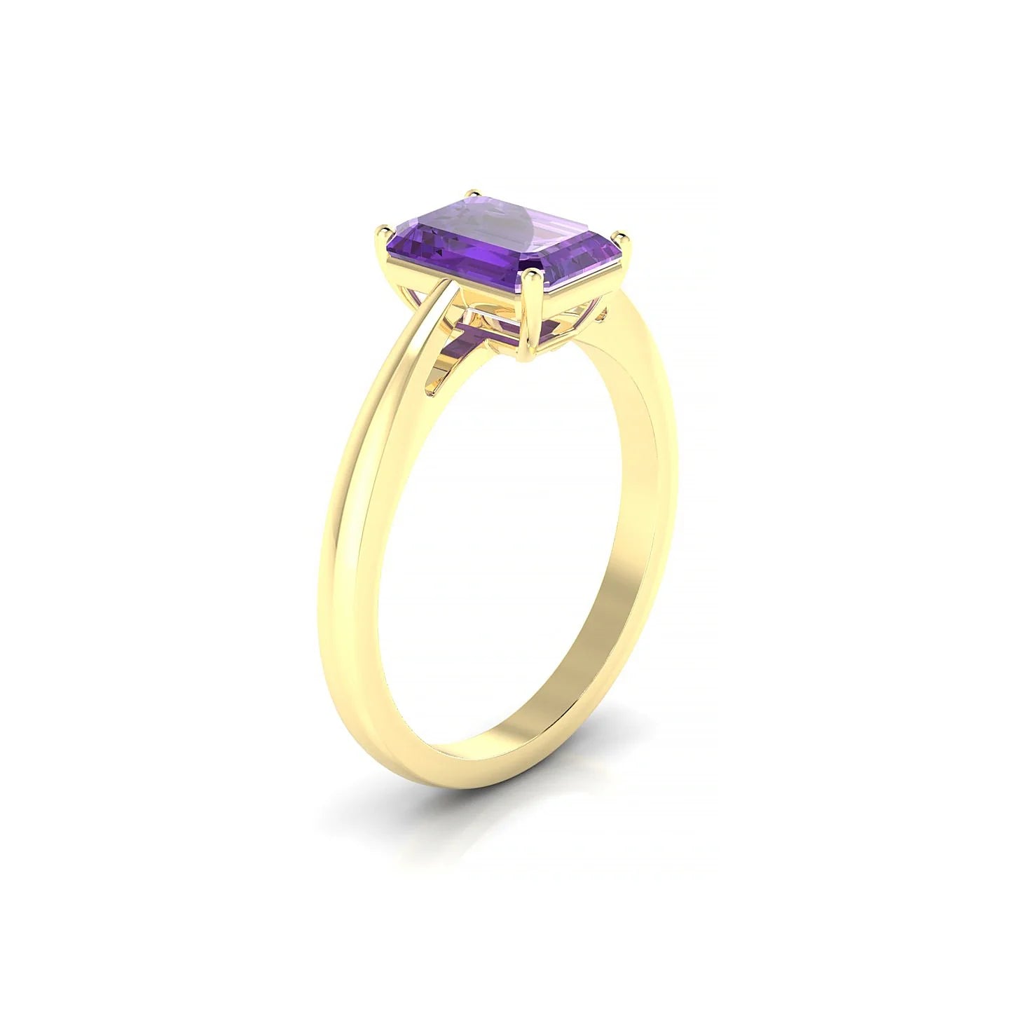 Zenith | 18k Yellow Gold 8 x 6 mm Emerald Amethyst Ring