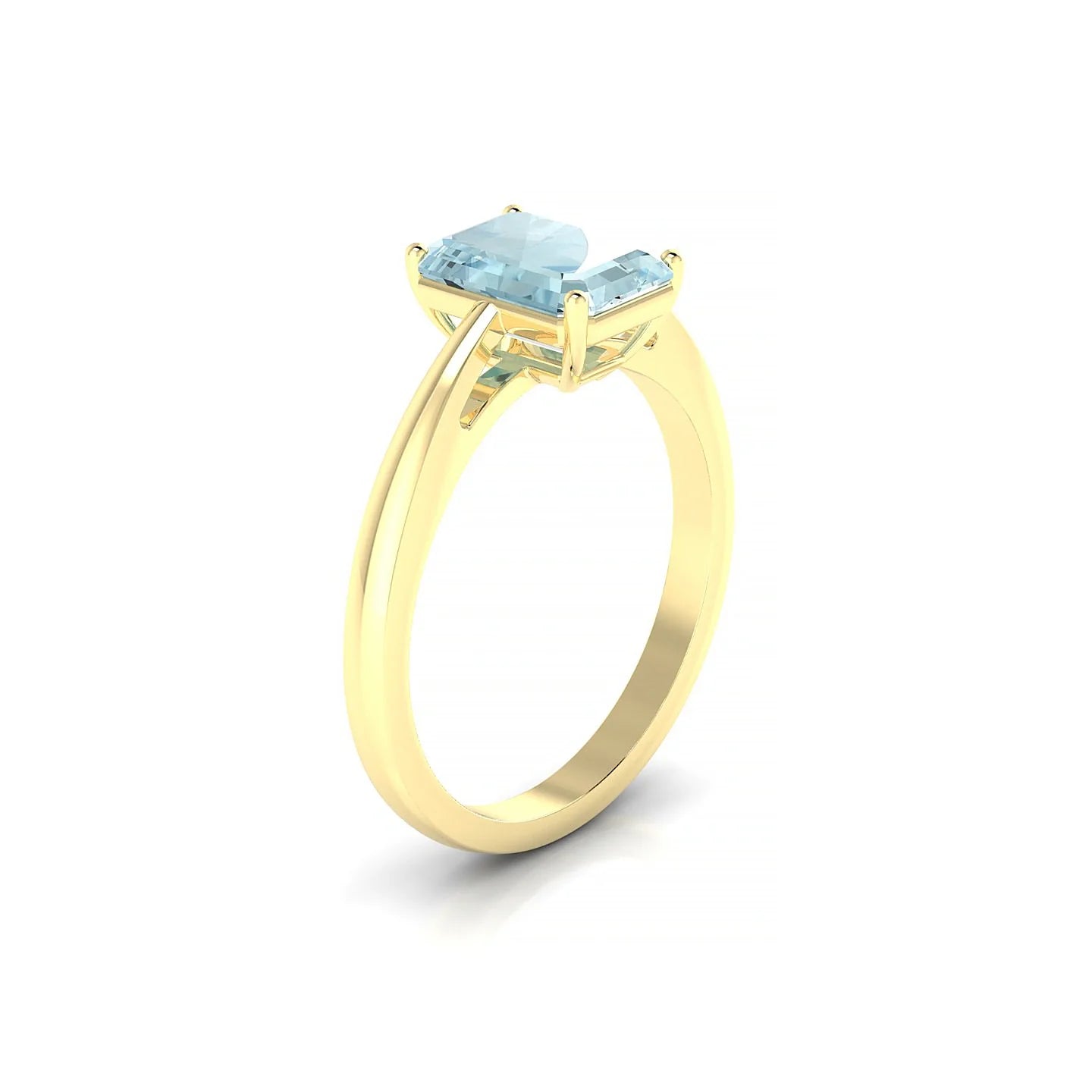 Zenith | 18k Yellow Gold 8 x 6 mm Emerald Aquamarine Ring