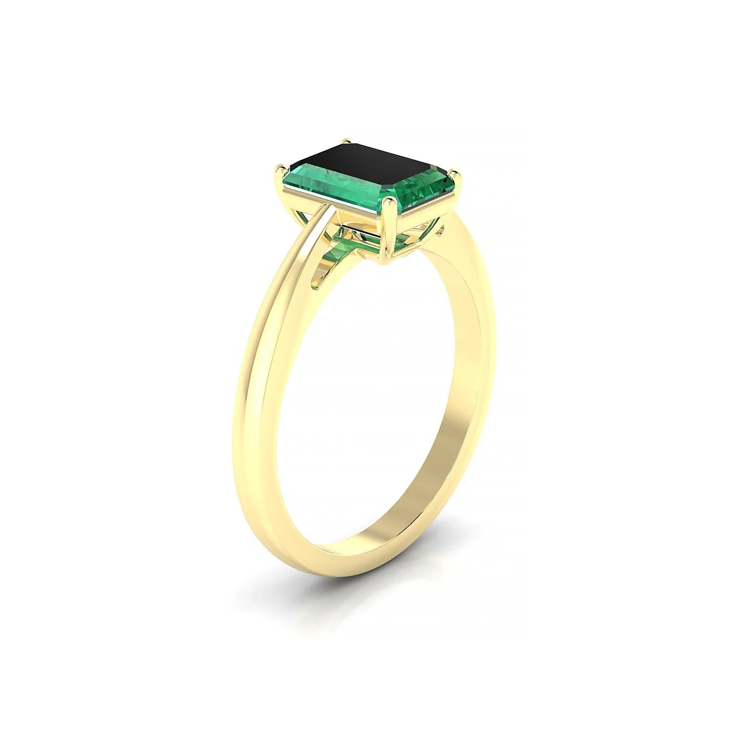 Zenith | 18k Yellow Gold 8 x 6 mm Emerald Emerald Ring