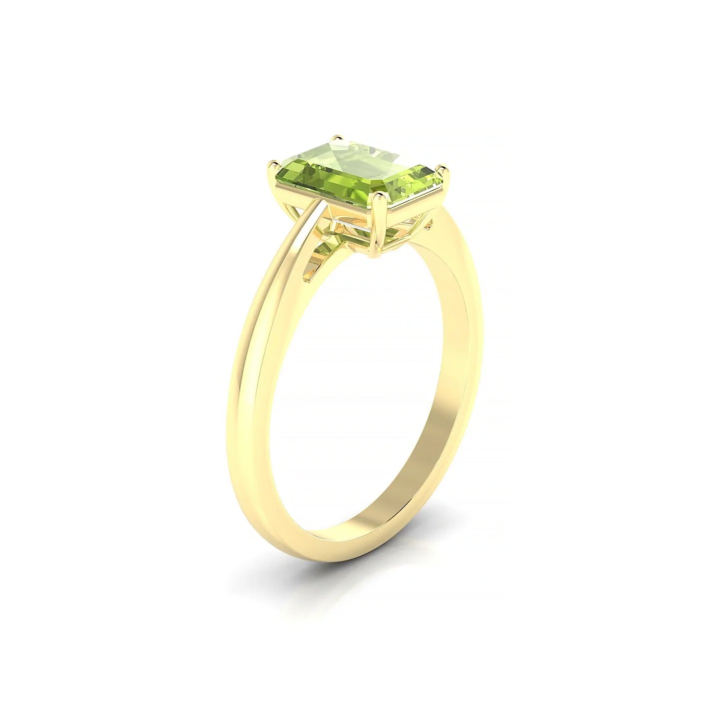 Zenith | 18k Yellow Gold 8 x 6 mm Emerald Peridot Ring