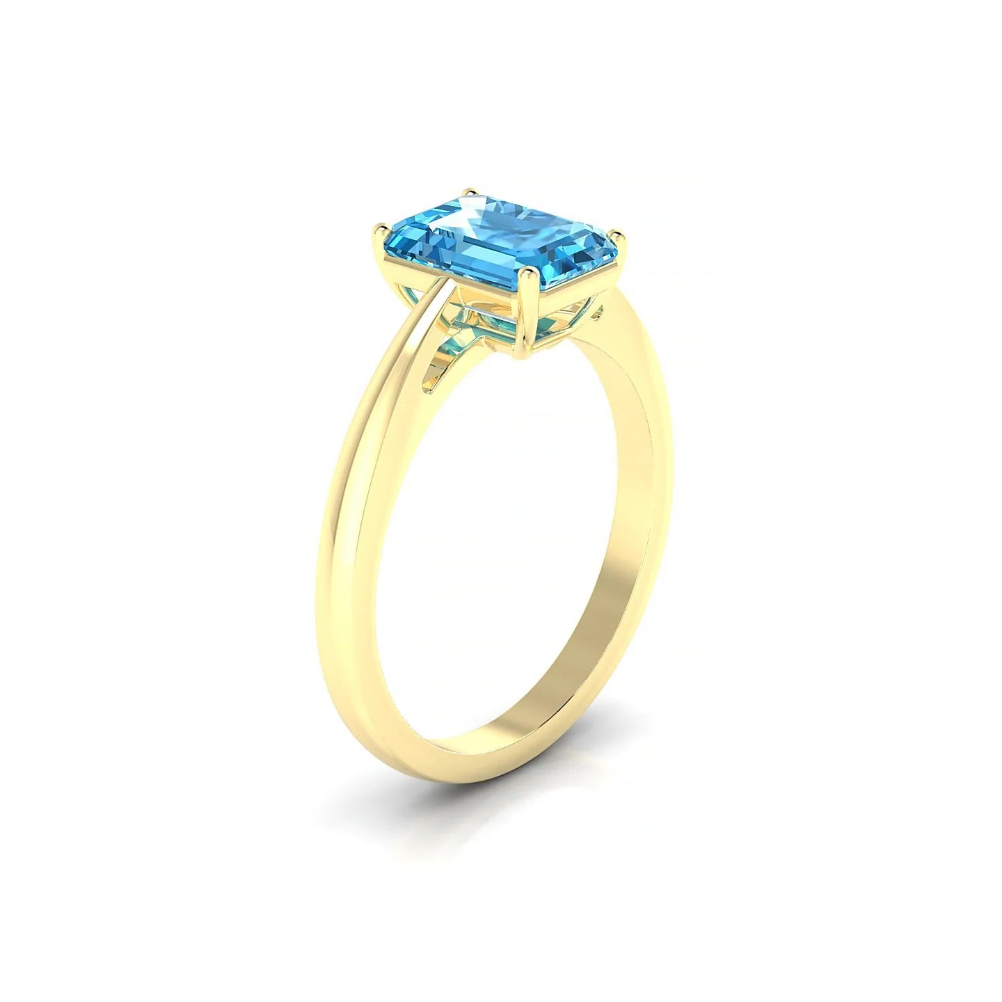 Zenith | 18k Yellow Gold 8 x 6 mm Emerald Topaz Ring