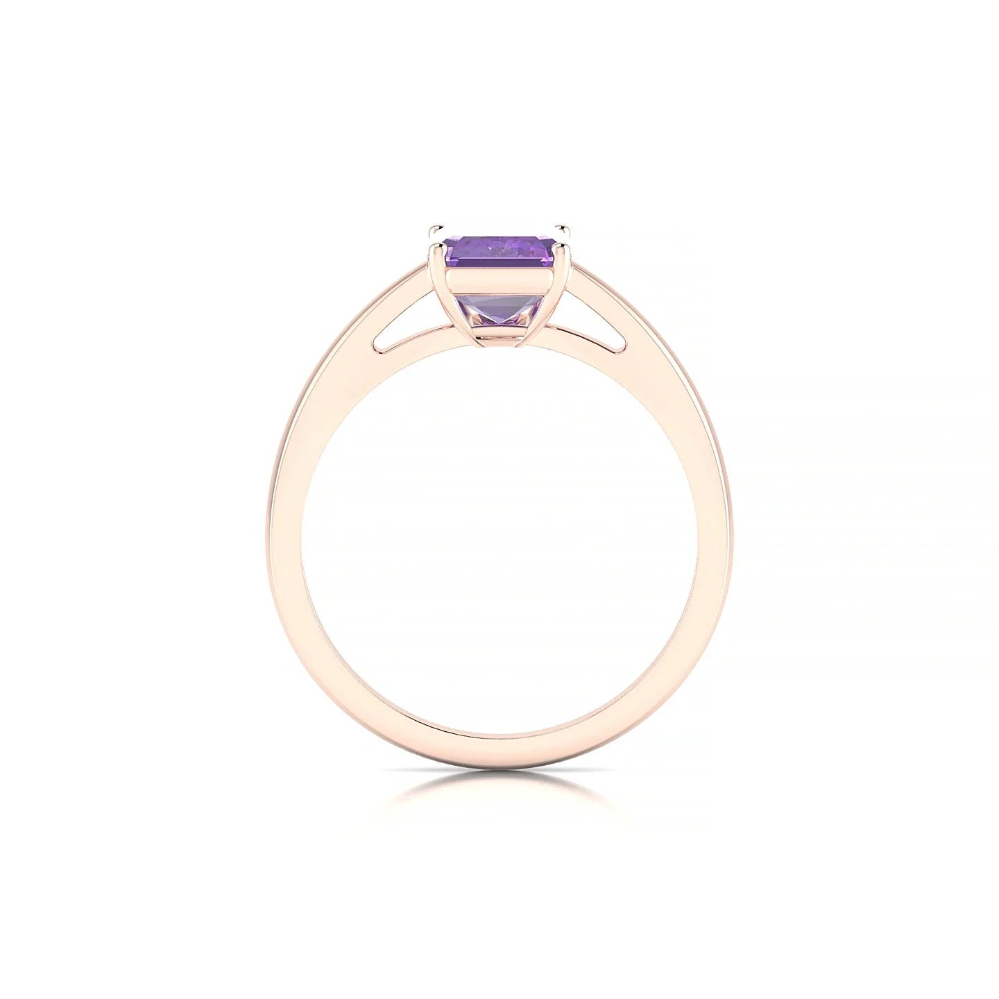 Zenith | 18k Rose Gold 8 x 6 mm Emerald Amethyst Ring