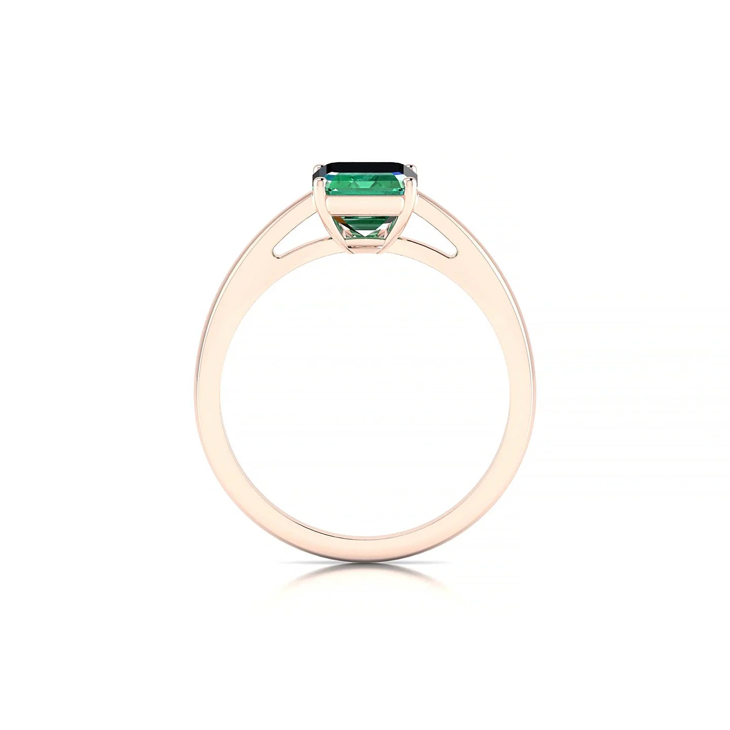 Zenith | 18k Rose Gold 8 x 6 mm Emerald Emerald Ring