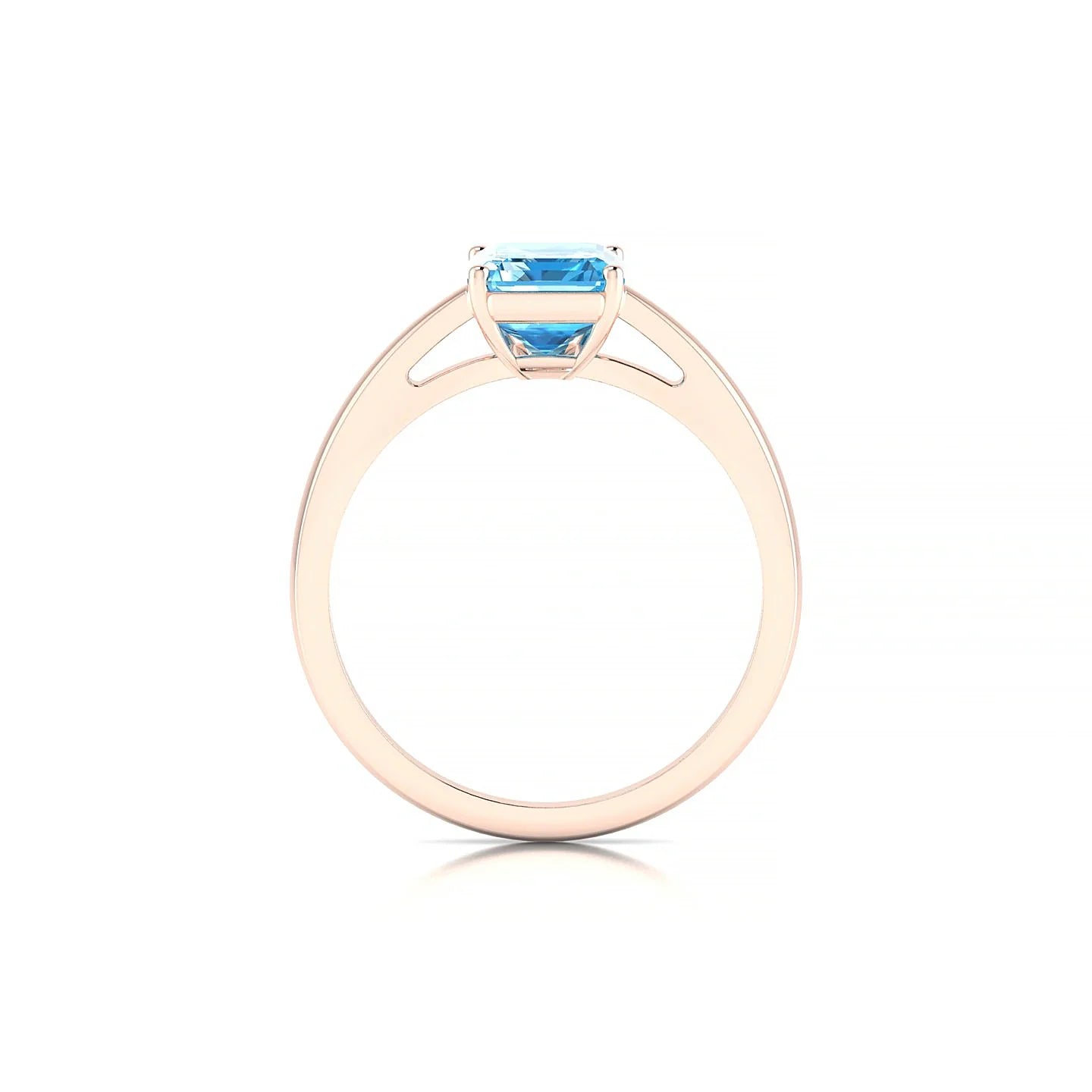 Zenith | 18k Rose Gold 8 x 6 mm Emerald Topaz Ring