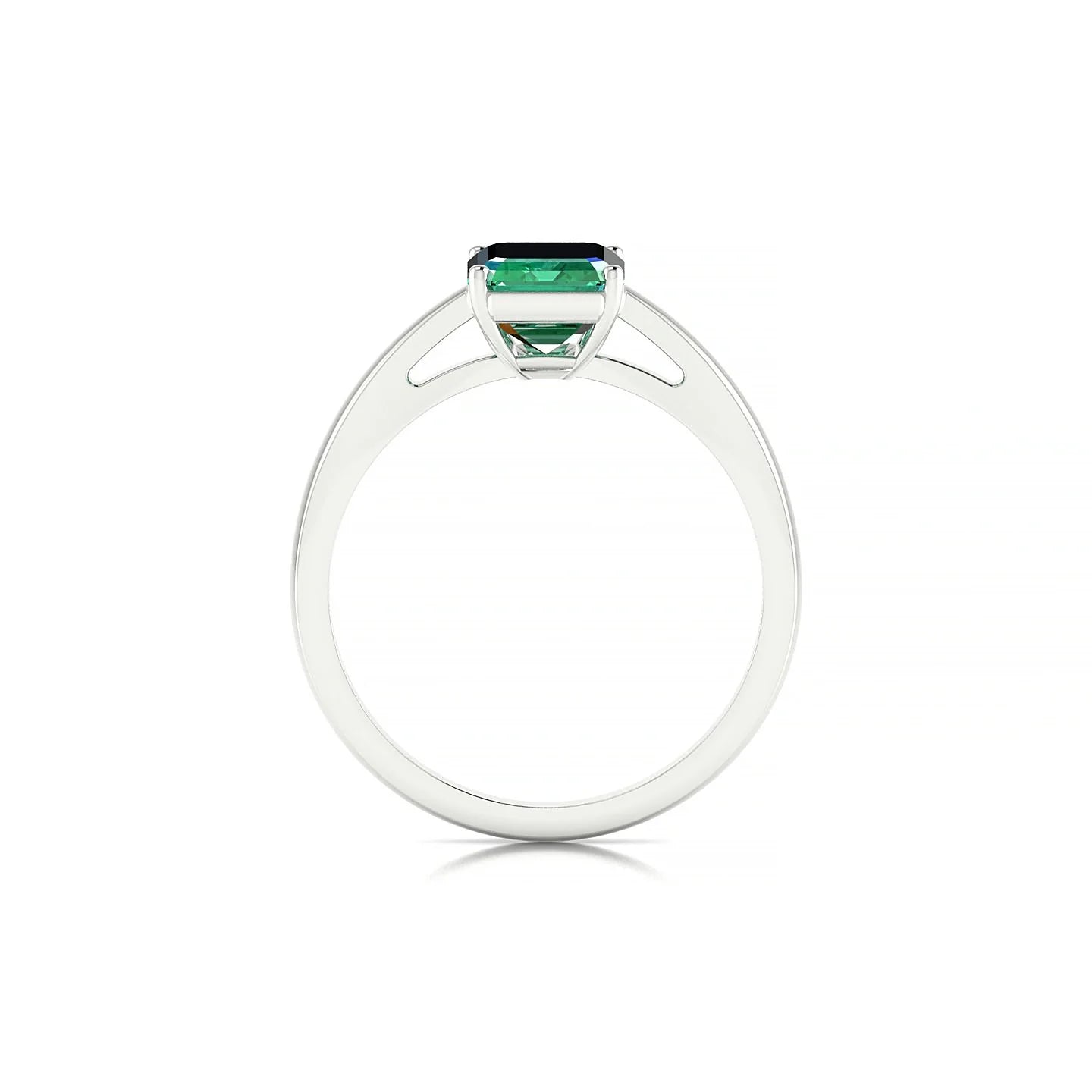 Zenith | 18k White Gold 8 x 6 mm Emerald Emerald Ring