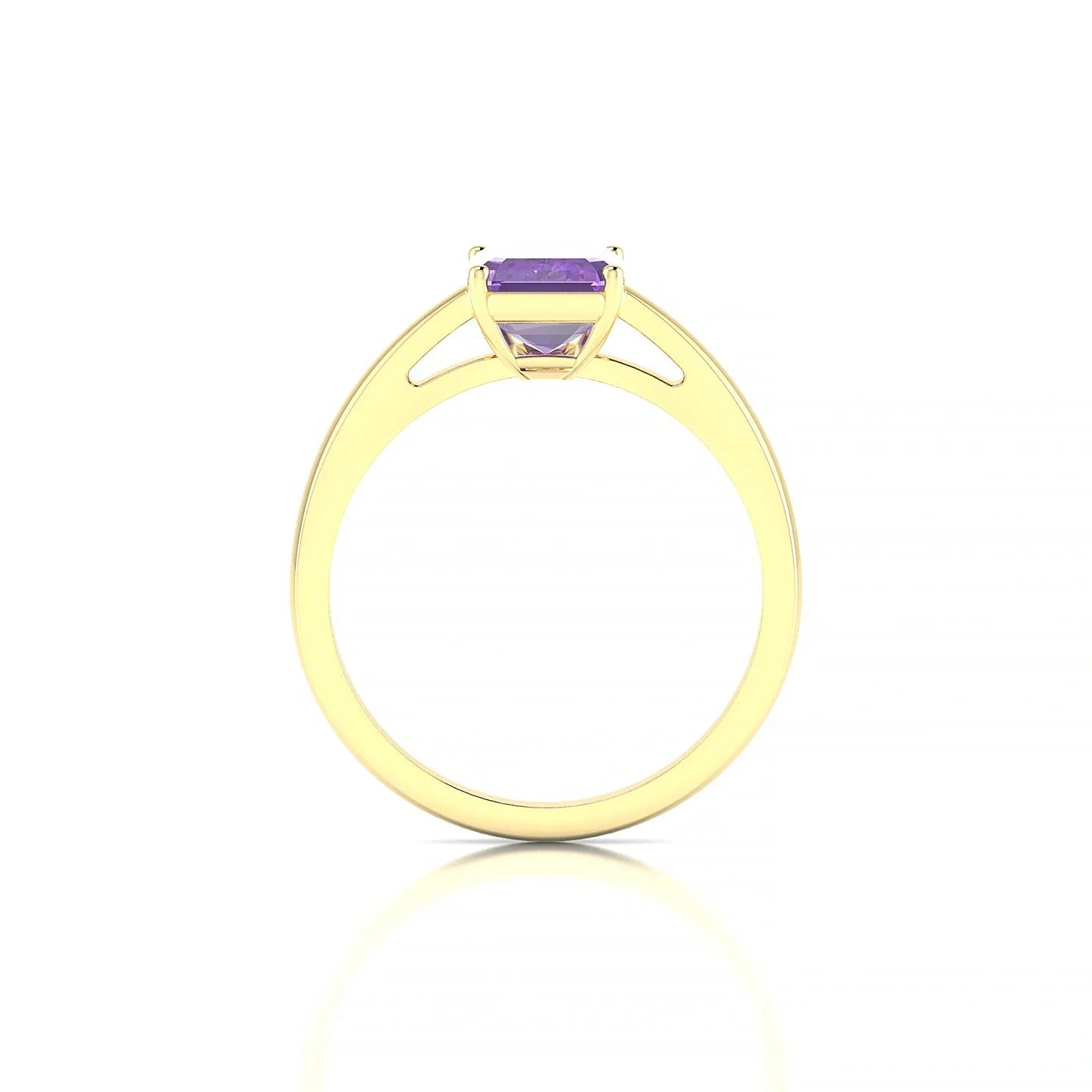 Zenith | 18k Yellow Gold 8 x 6 mm Emerald Amethyst Ring