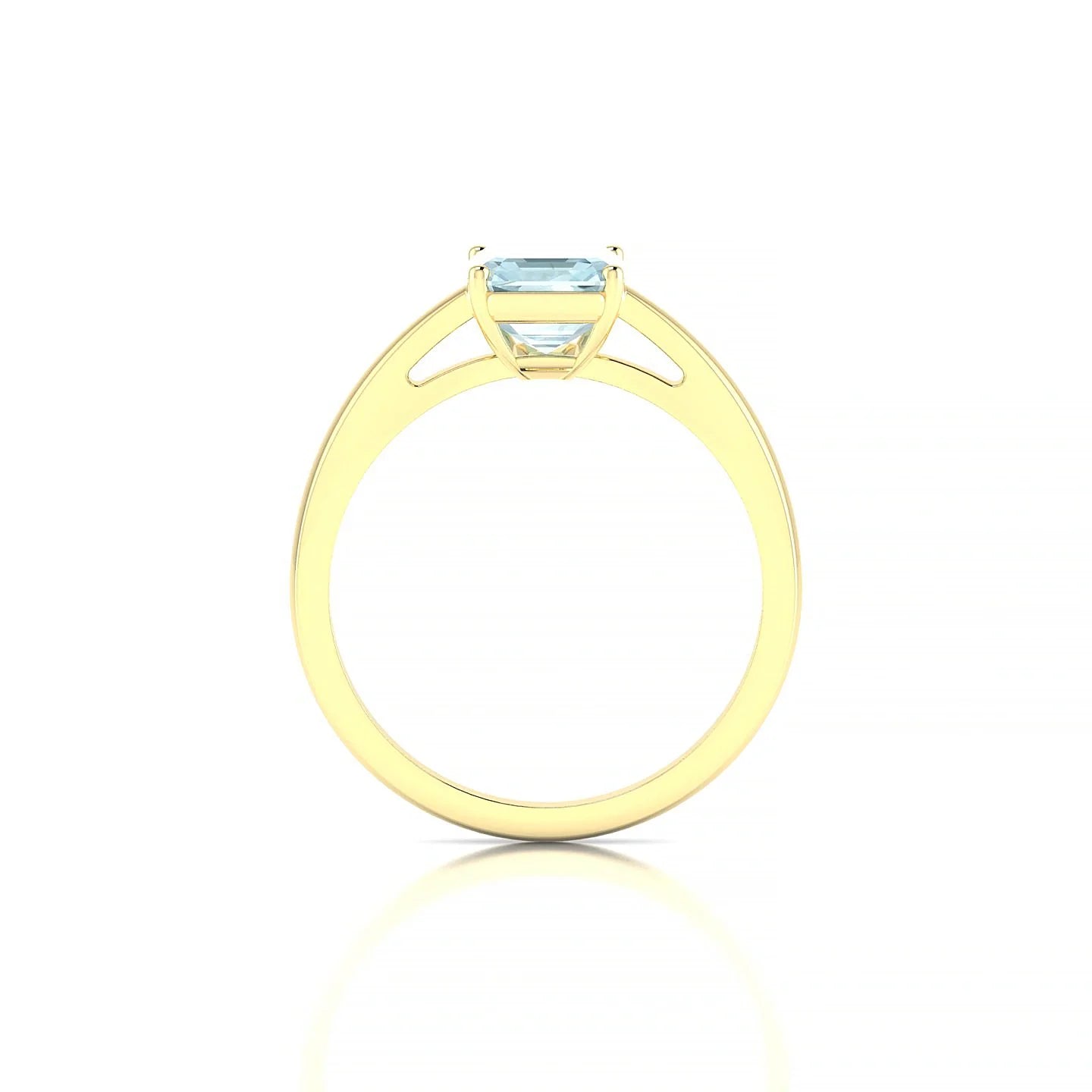 Zenith | 18k Yellow Gold 8 x 6 mm Emerald Aquamarine Ring