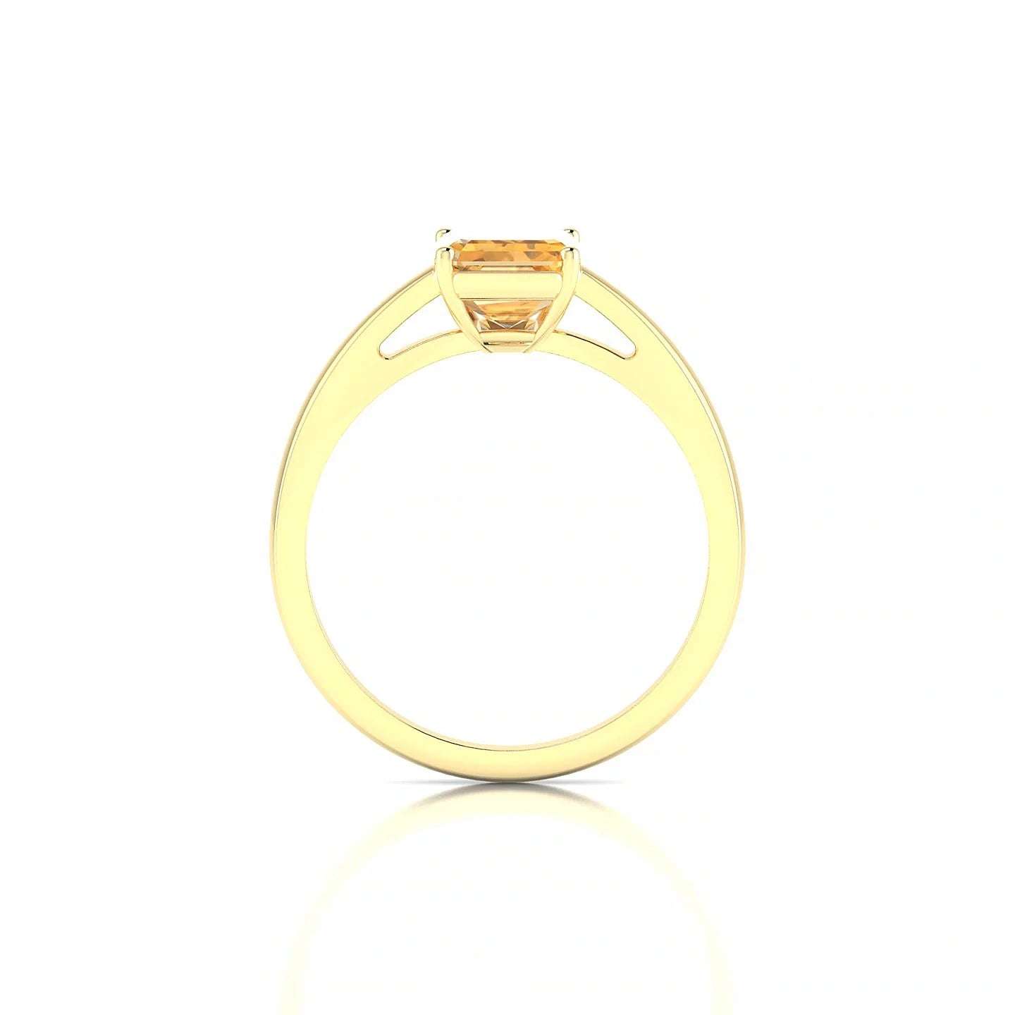 Zenith | 18k Yellow Gold 8 x 6 mm Emerald Citrine Ring