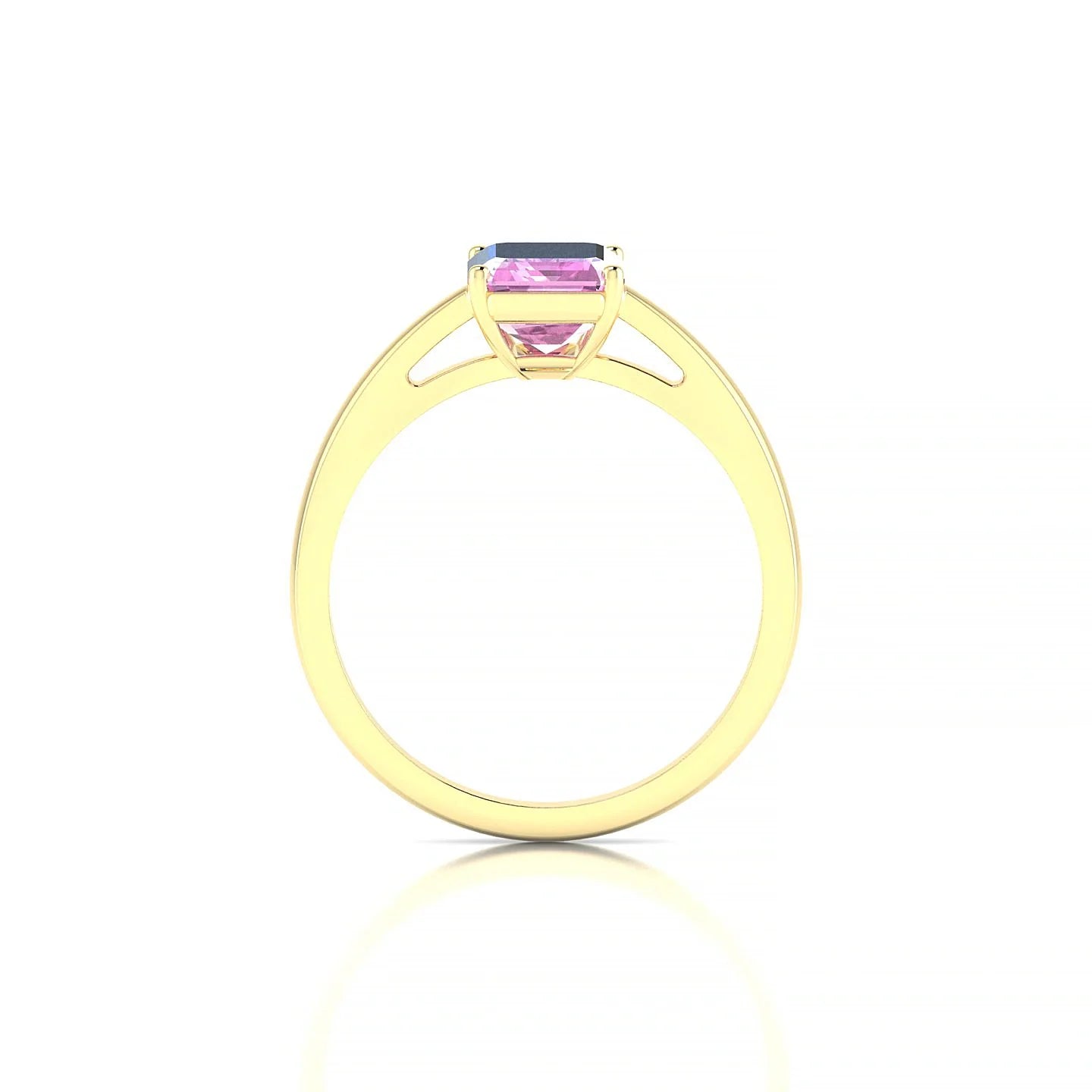 Zenith | 18k Yellow Gold 8 x 6 mm Emerald Pink Sapphire Ring