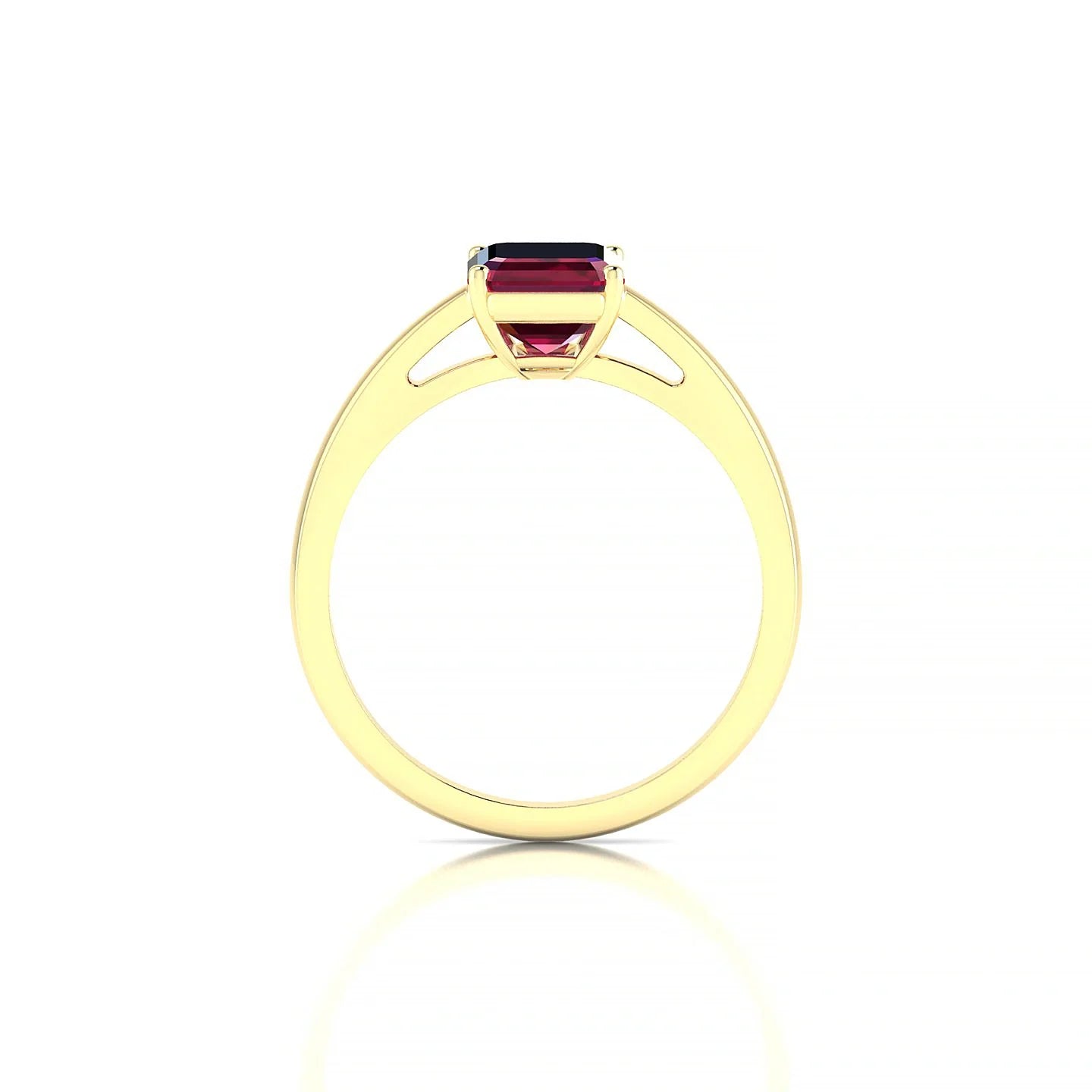 Zenith | 18k Yellow Gold 8 x 6 mm Emerald Ruby Ring